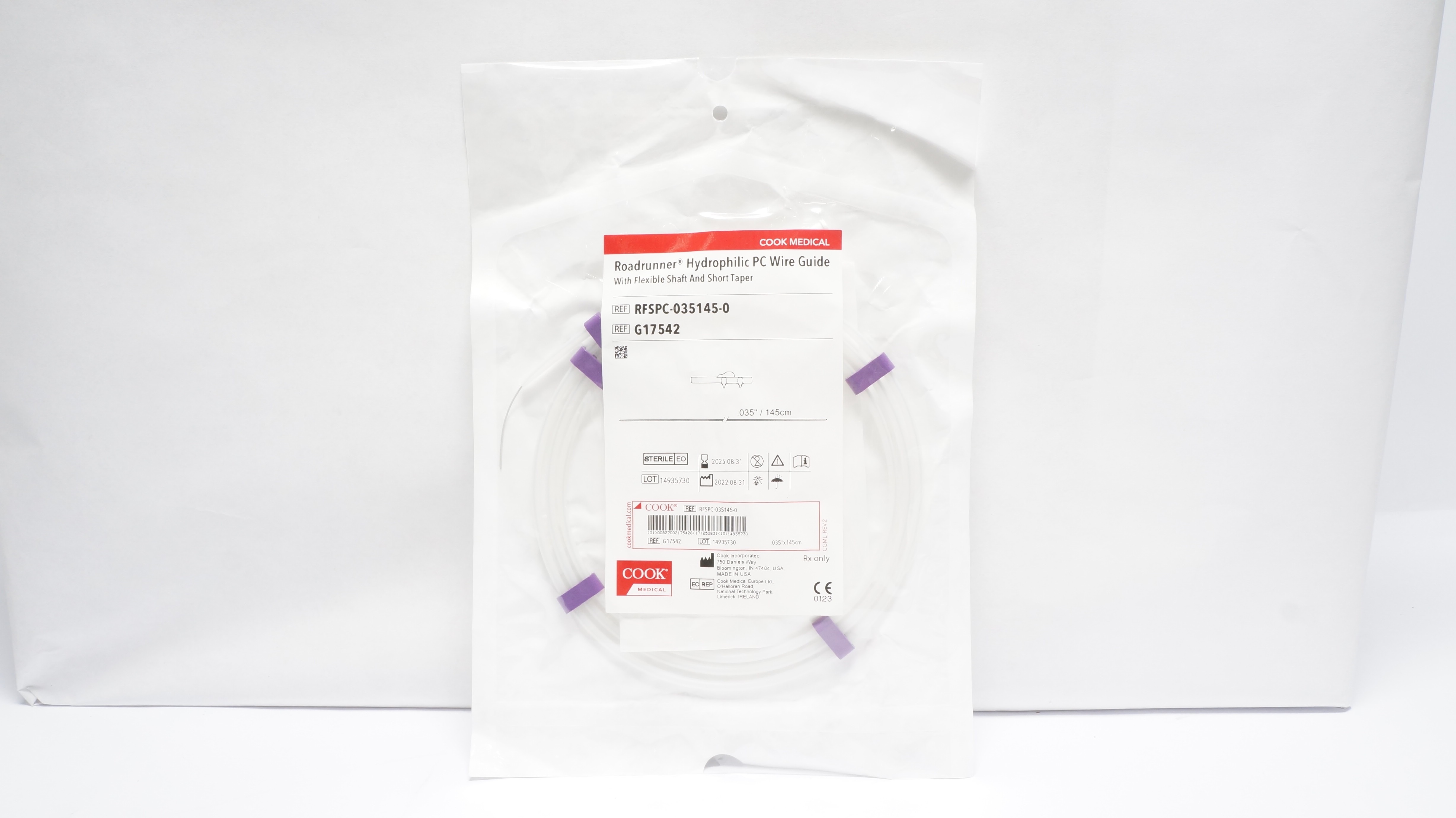 Cook Medical G17542 Roadrunner Hydrophilic PC Wire Guide .035In (x)