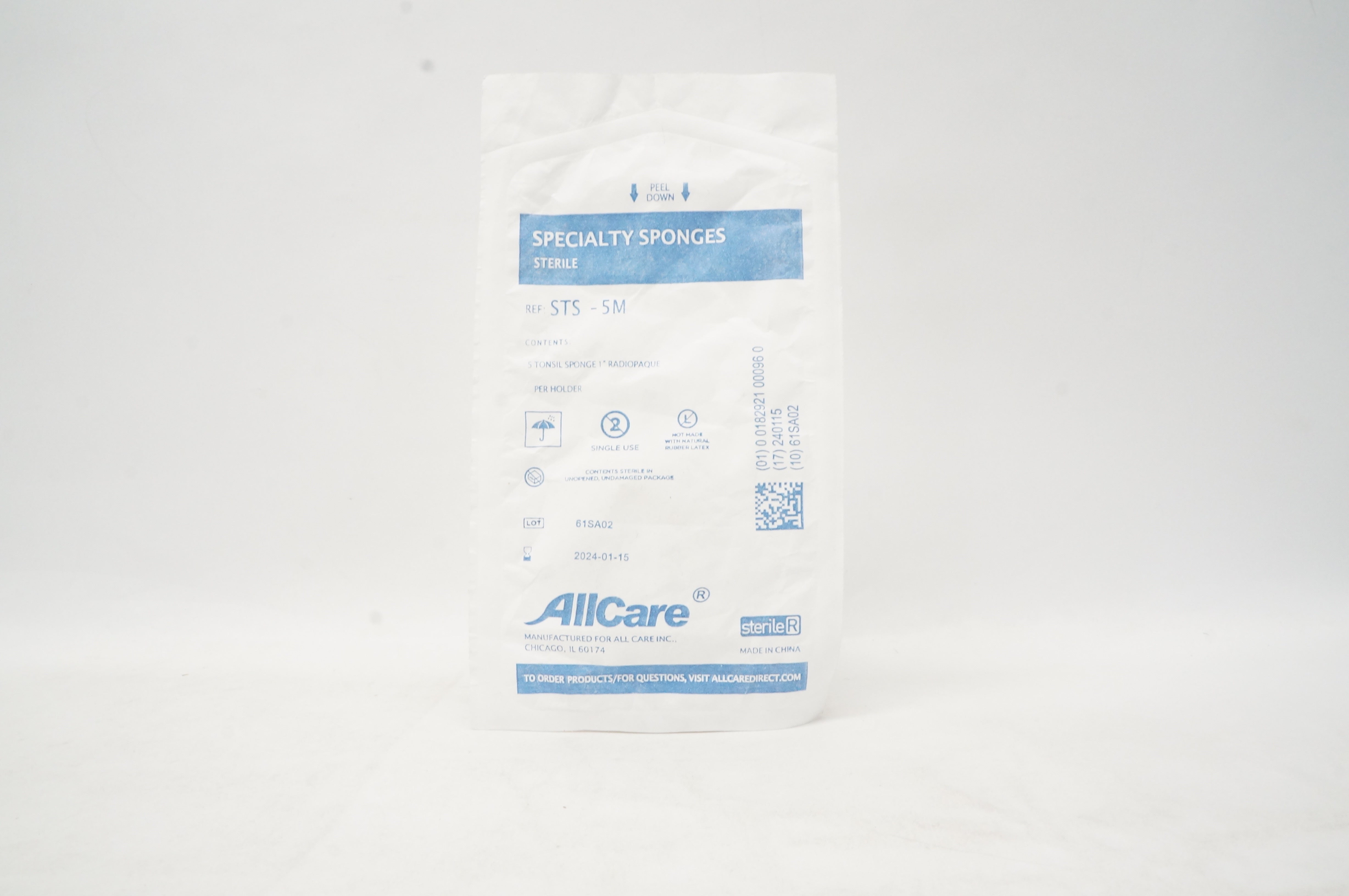 AllCare STS-5M Specialty Sponges 1inch - Pack of 5