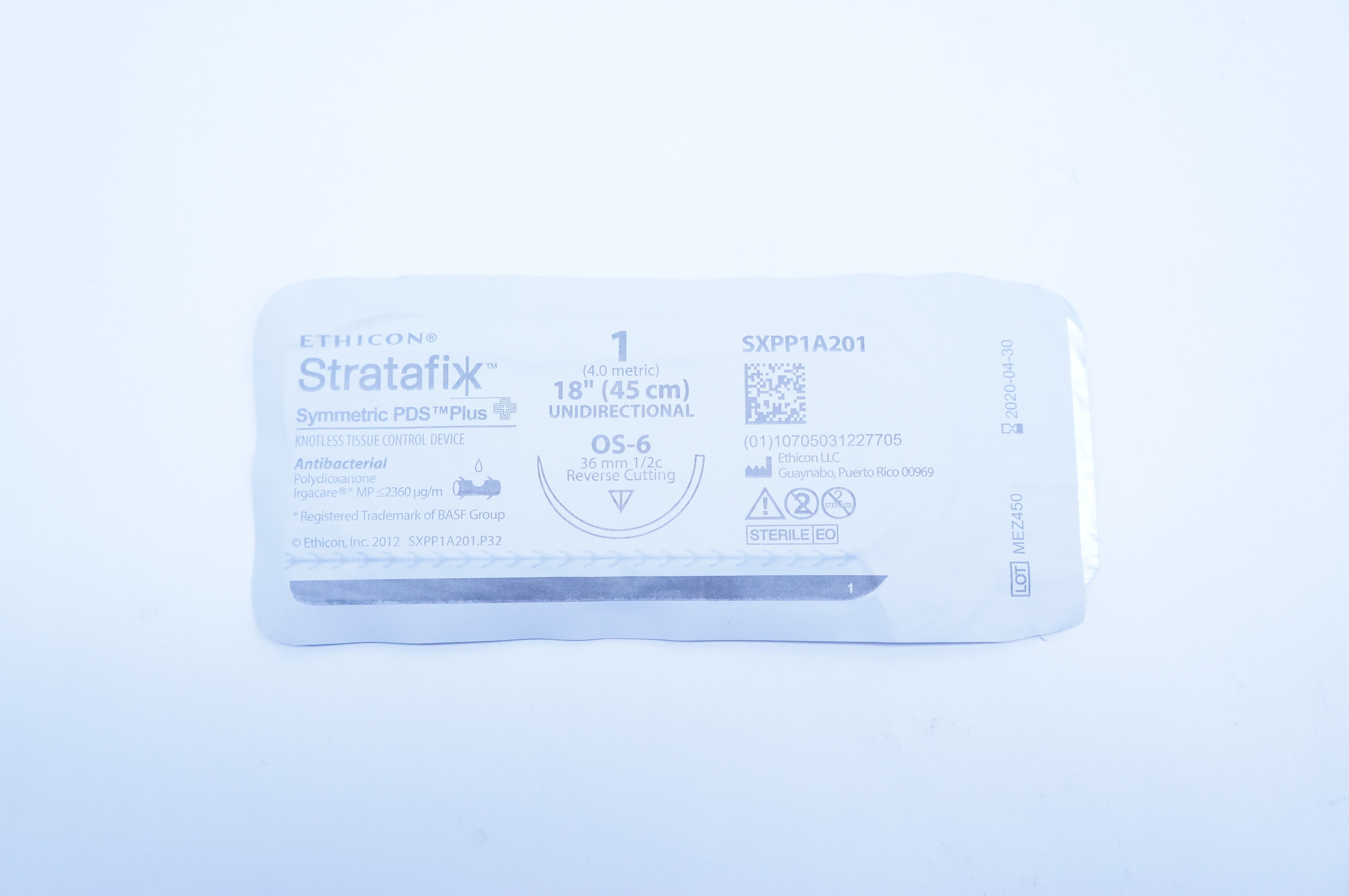 Ethicon SXPP1A201 1 Stratafix, OS-6, 36mm 1/2c Reverse Cutting, 18inch (x)