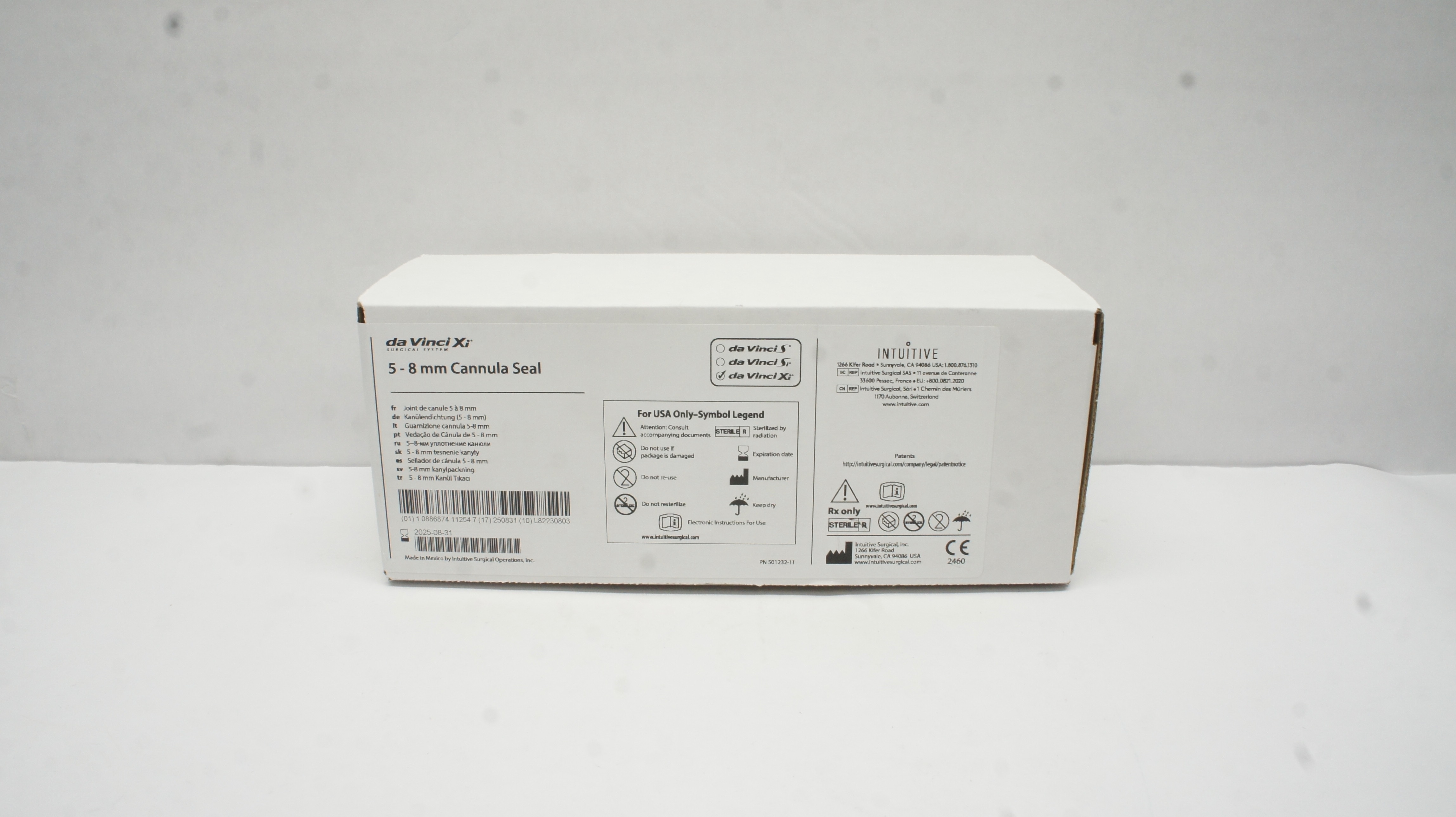 Intuitive Surgical 470361 Da Vinci Xi Cannula Seal 5-8mm - Box of 10