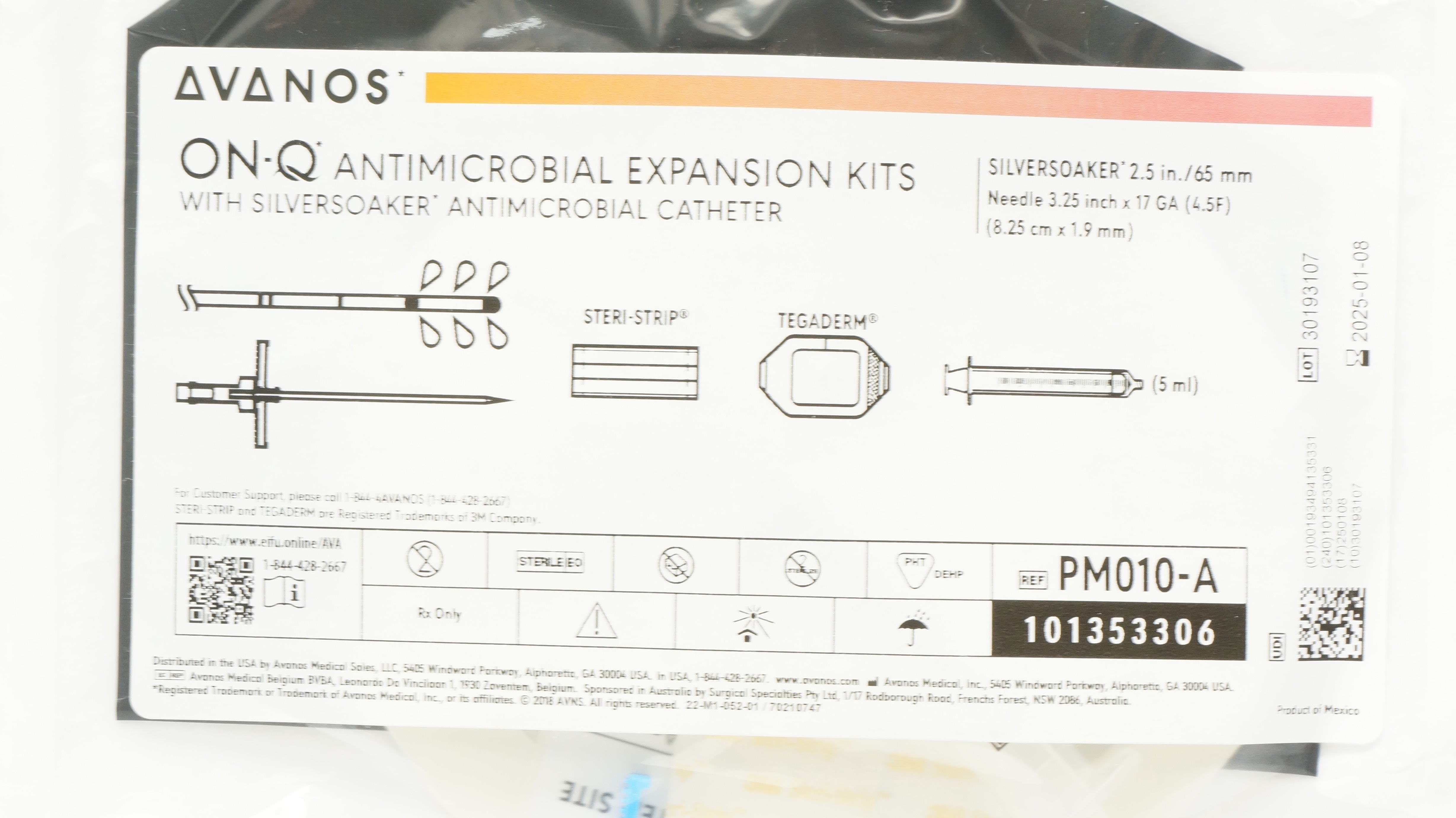 Avanos PM010-A On-Q Antimicrobial Expansion Kits W/Cath. 2.5inch & Ndle (x)