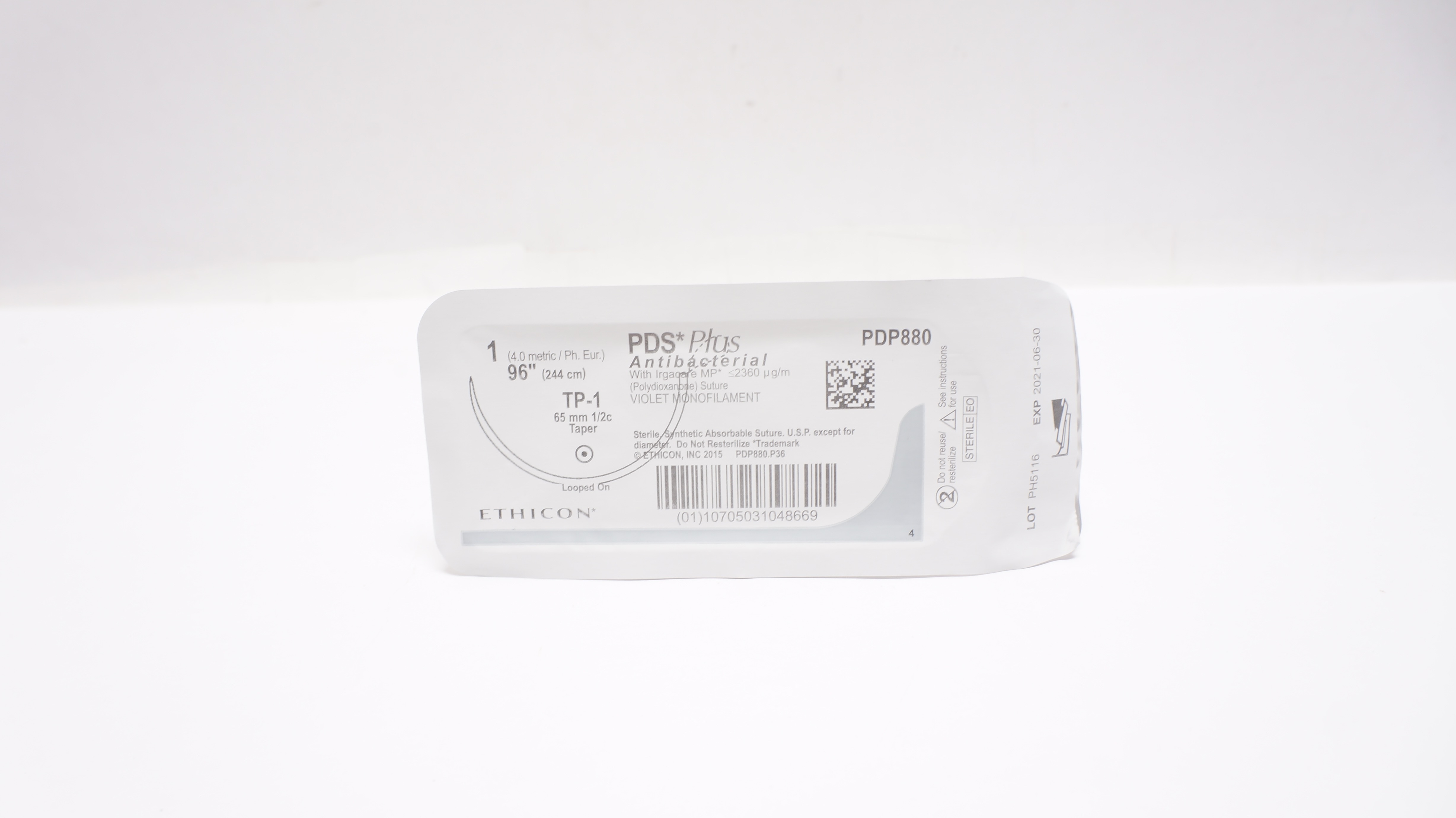 Ethicon PDP880 1 PDS Plus, TP-1, 65mm 1/2c Taper, 96inch (x)