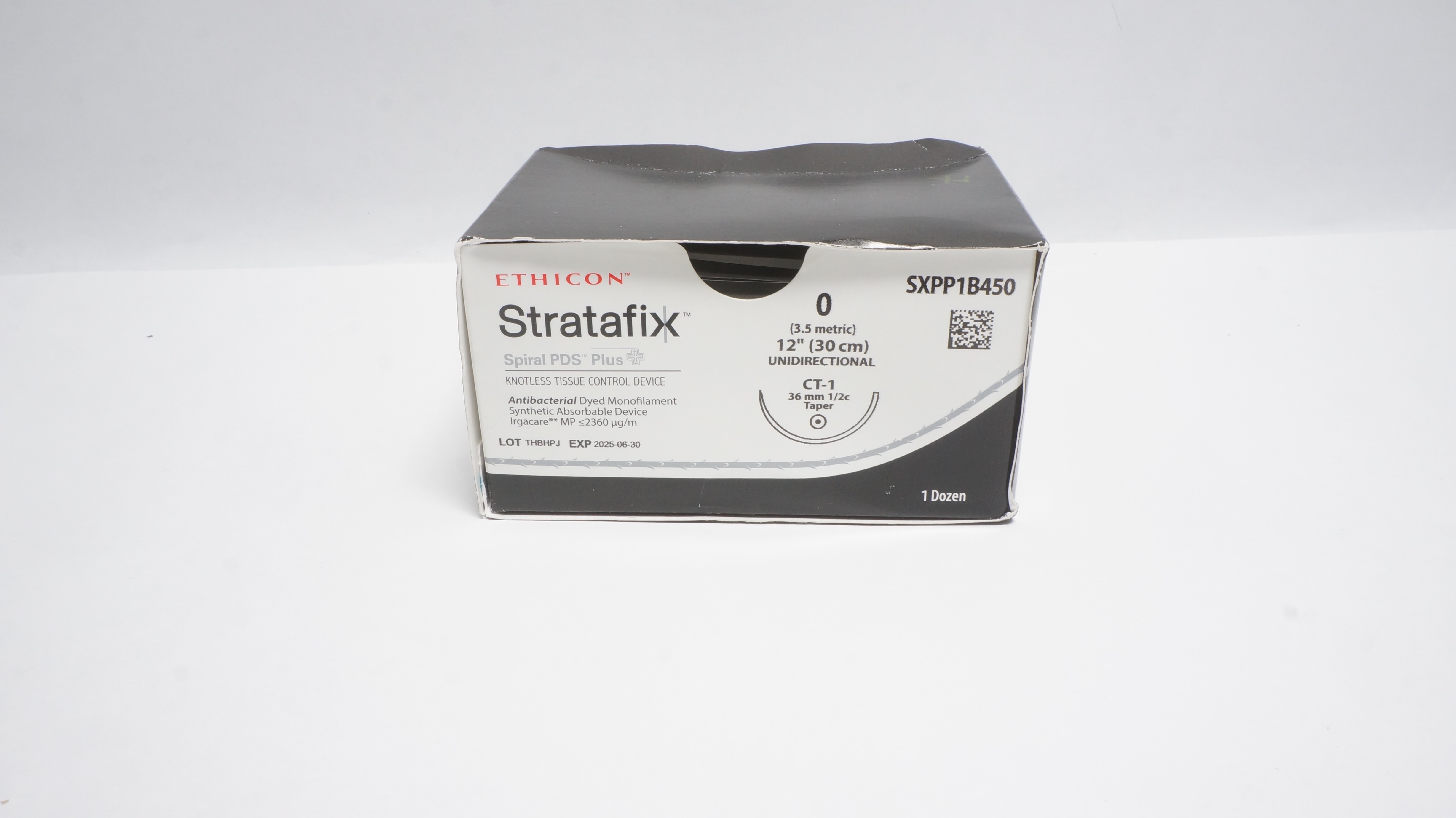 Ethicon SXPP1B450 0 Stratafix, CT-1, 36mm 1/2c Taper, 12inch (x) - Box of 7