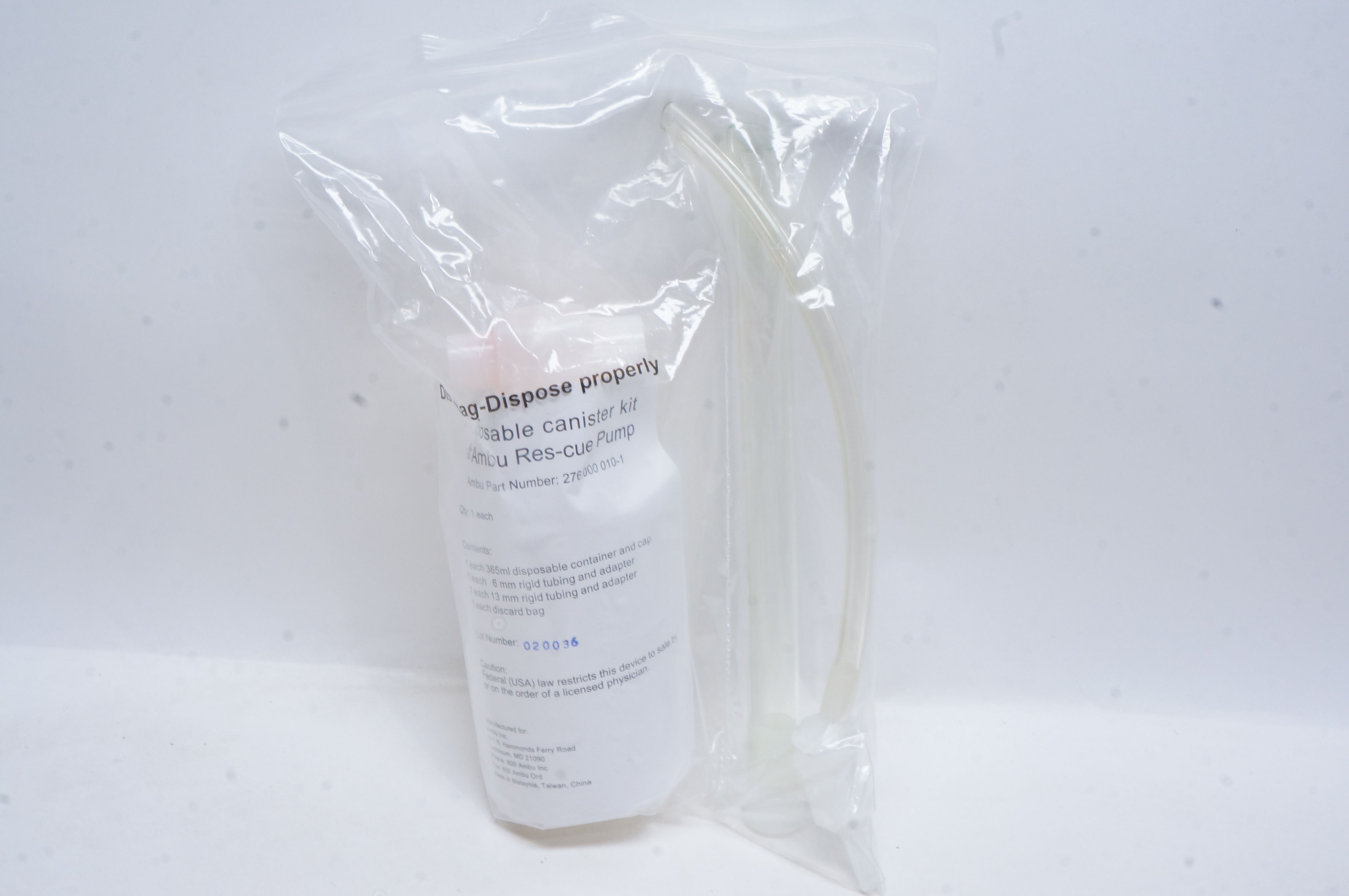 AMBU 276000010-1 Res-cue Pump Disposable Canister Kit