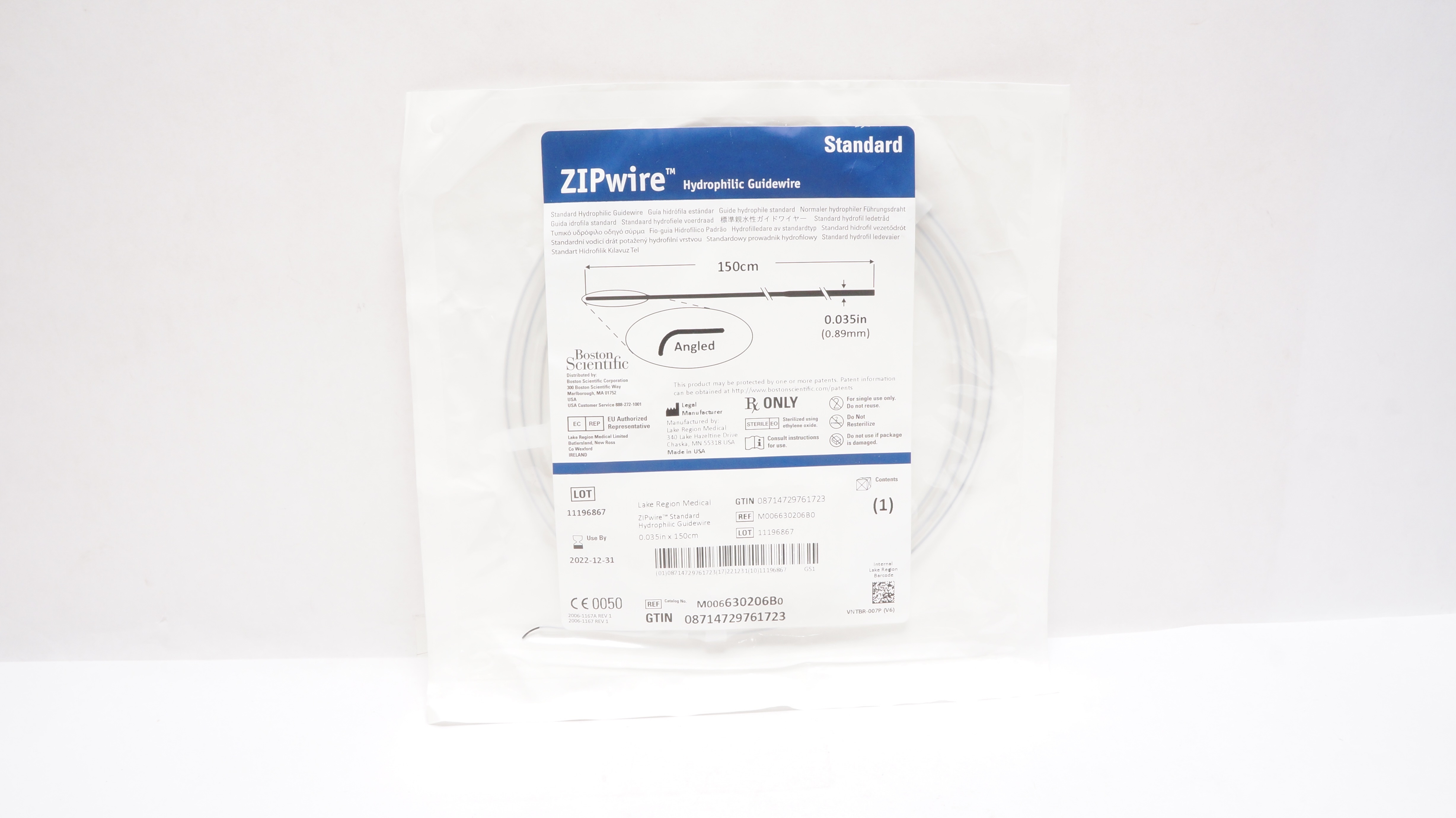 Boston Scientific M006630206B0 Hydrophilic Guidewire 0.035in. x 150cm (x)