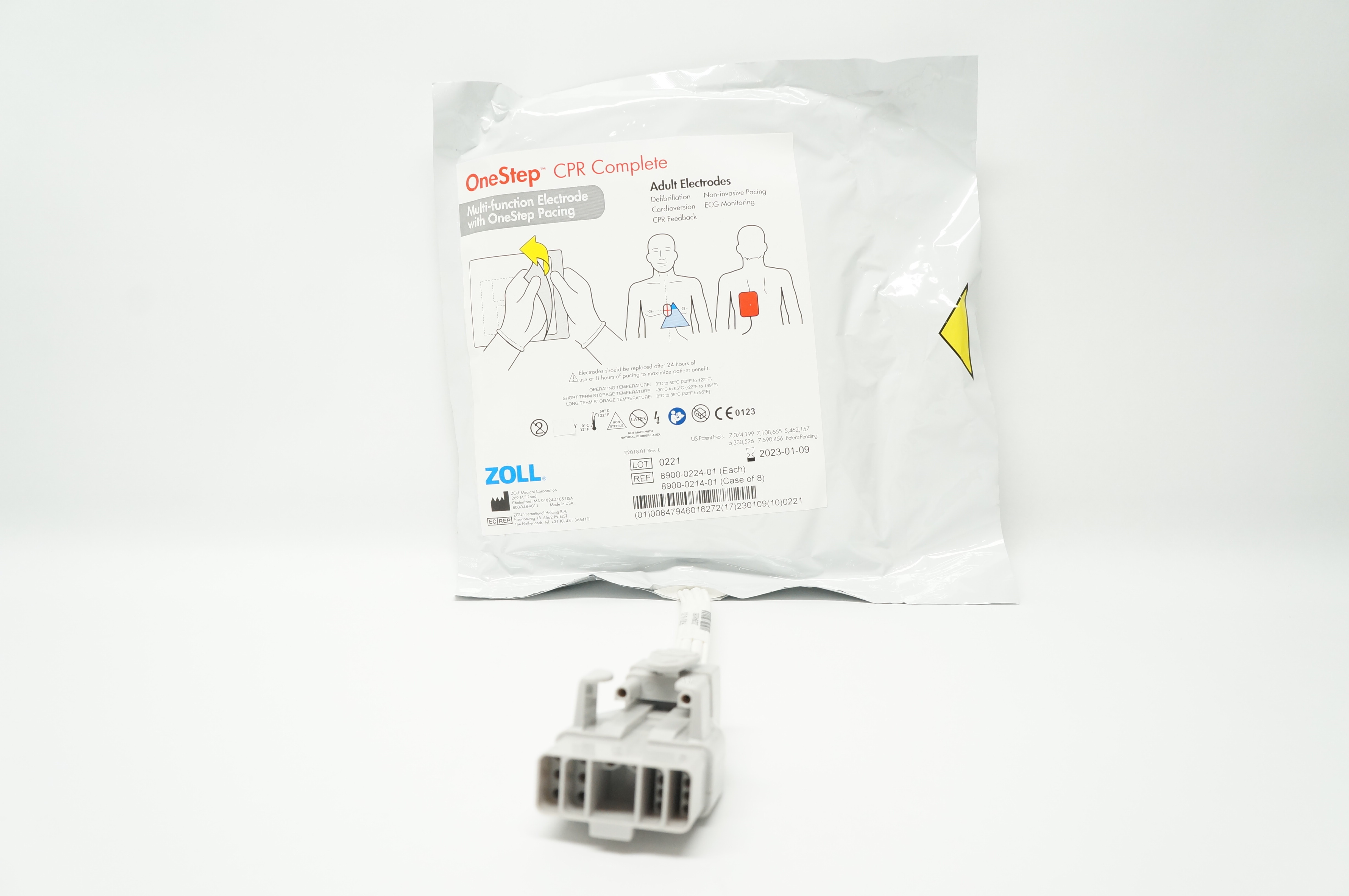 Zoll 8900-0224-01 OneStep CPR Complete Adult Multi-Function Electrodes (x)