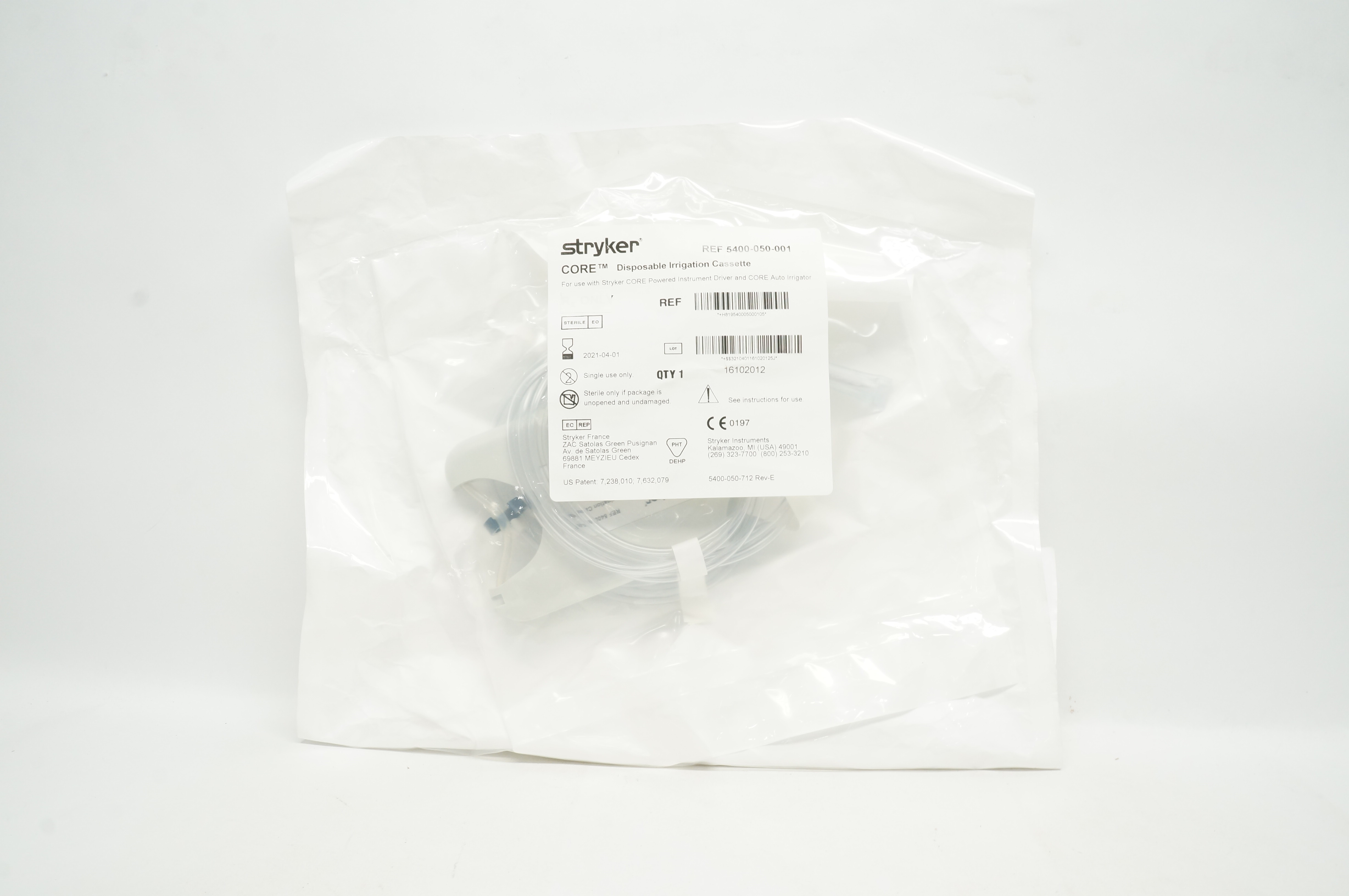 Stryker 5400-050-001 CORE Disposable Irrigation Cassette (x)
