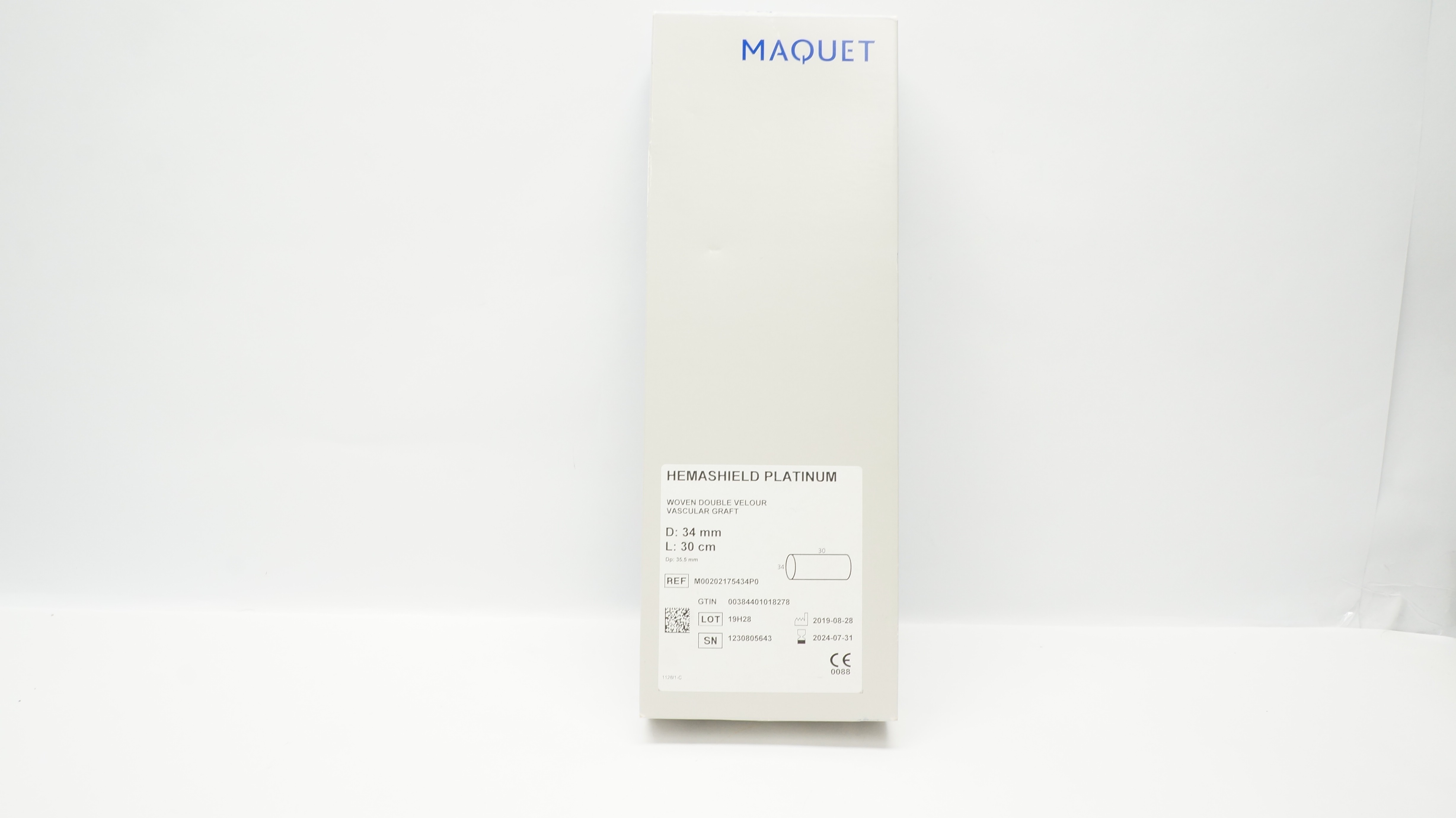 Maquet M00202175434P0 Hemashield Platinum Vascular Graft 34mm x 30cm (x)