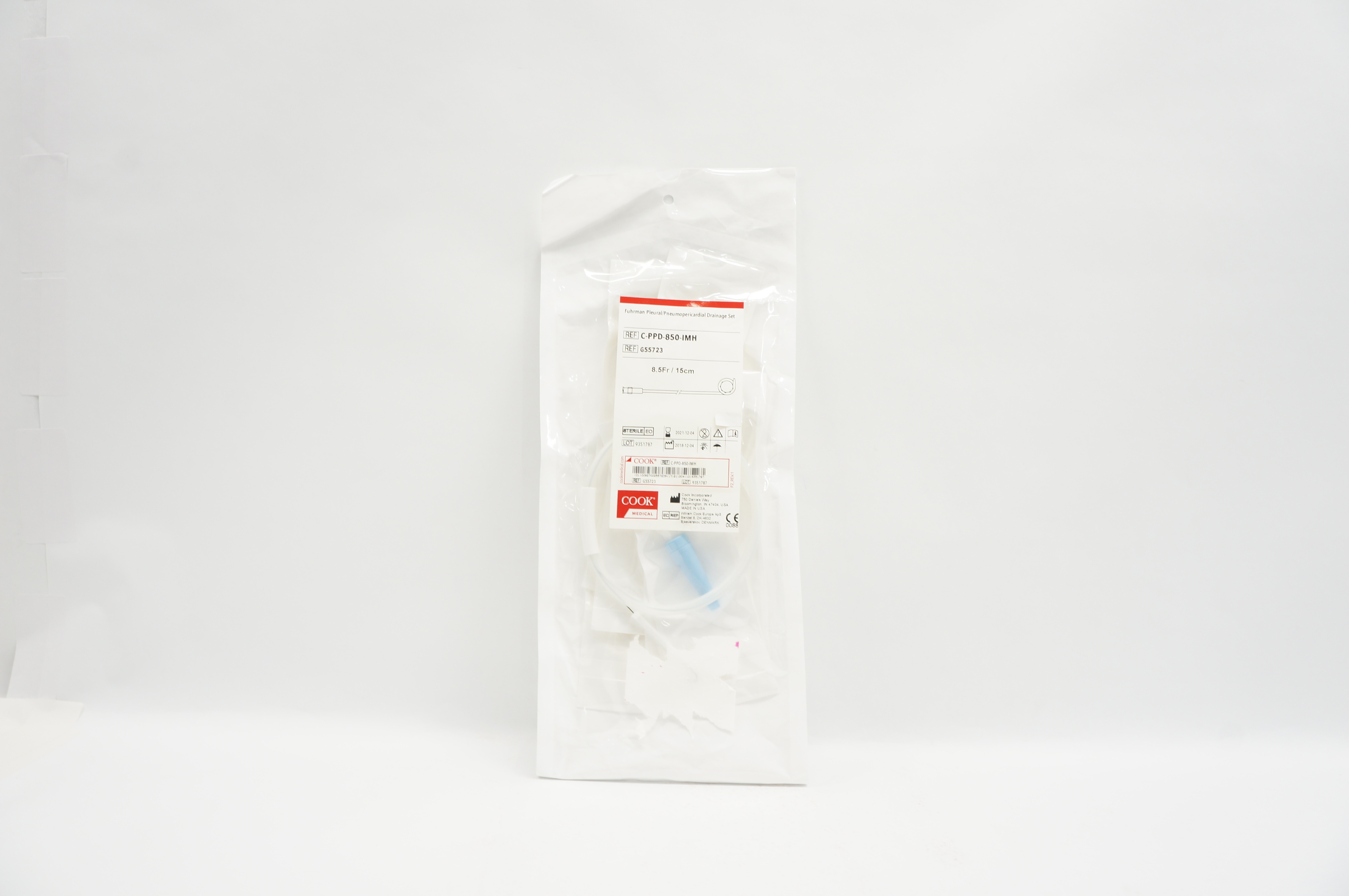 Cook Medical G55723 Fuhrman Pleural/Pneumopericardial Drainage Set 8.5Fr (x)