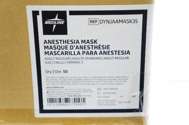 Medline DYNJAAMASK35 Anesthesia Mask Adult Regular, Size 5 - Case of 50