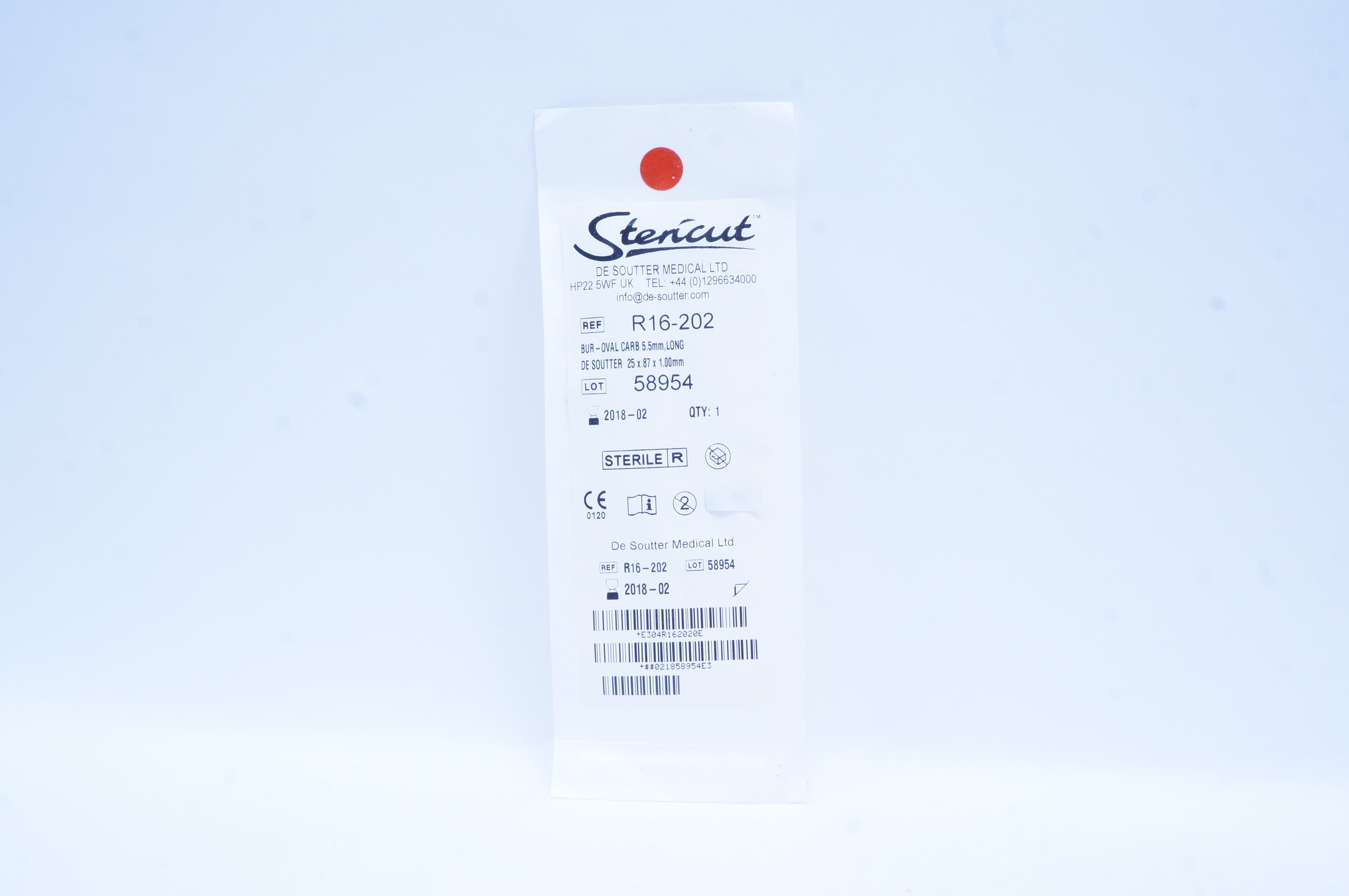 De Soutter Medical R16-202 Stencut Bur - 5.5mm, De Soutter 25 x 87 x 1.00mm (x)