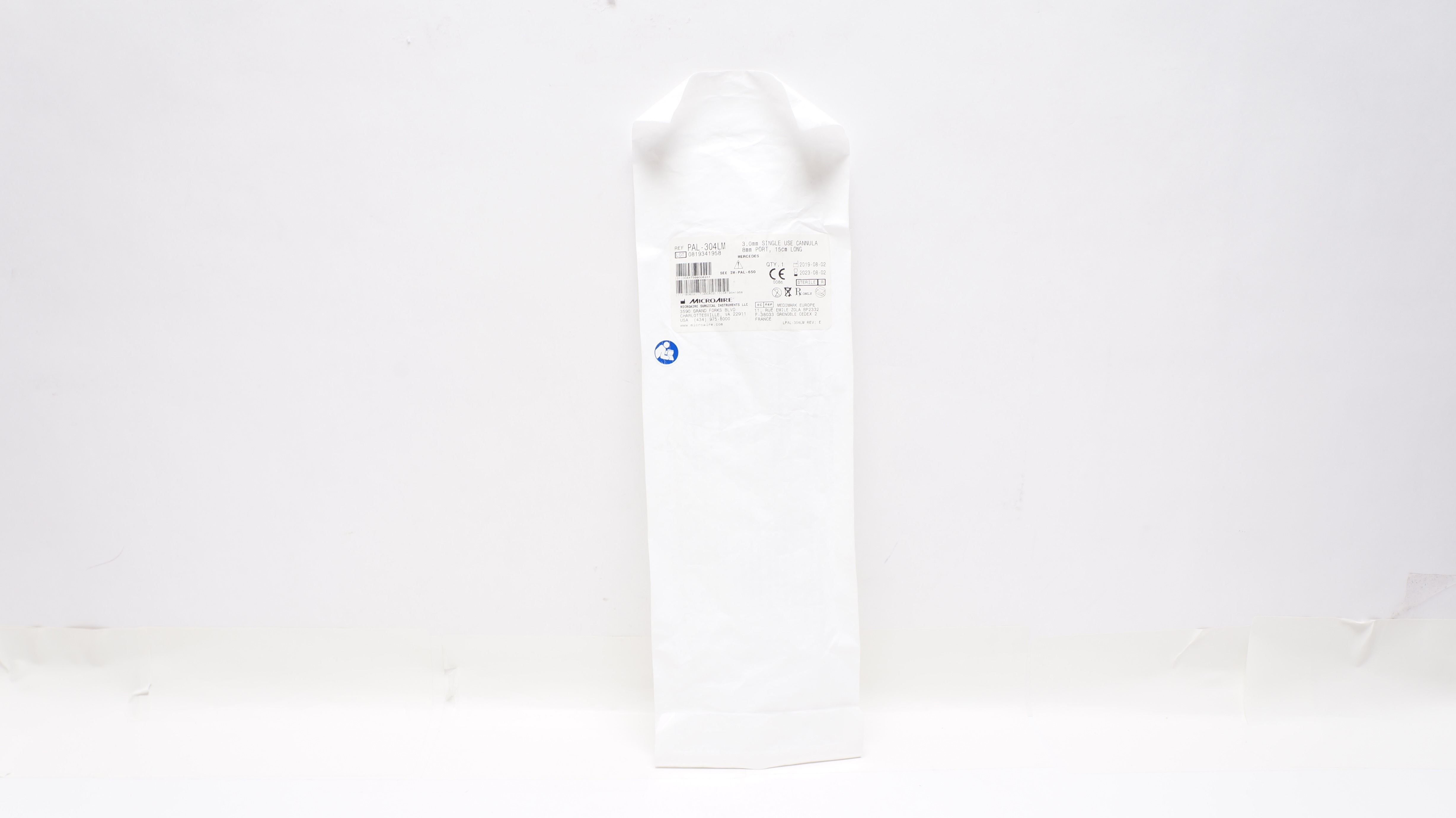 MicroAire PAL-304LM 3.0mm Cannula 8mm Port 15cm Long (x)