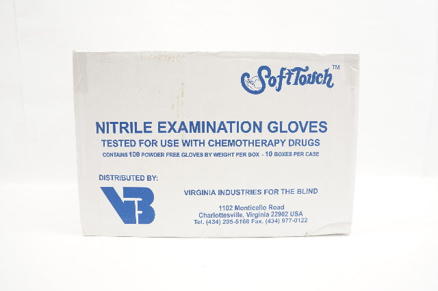 SoftTouch 5511 Nitrile Examination Powder Free Gloves, Medium - Box of 100