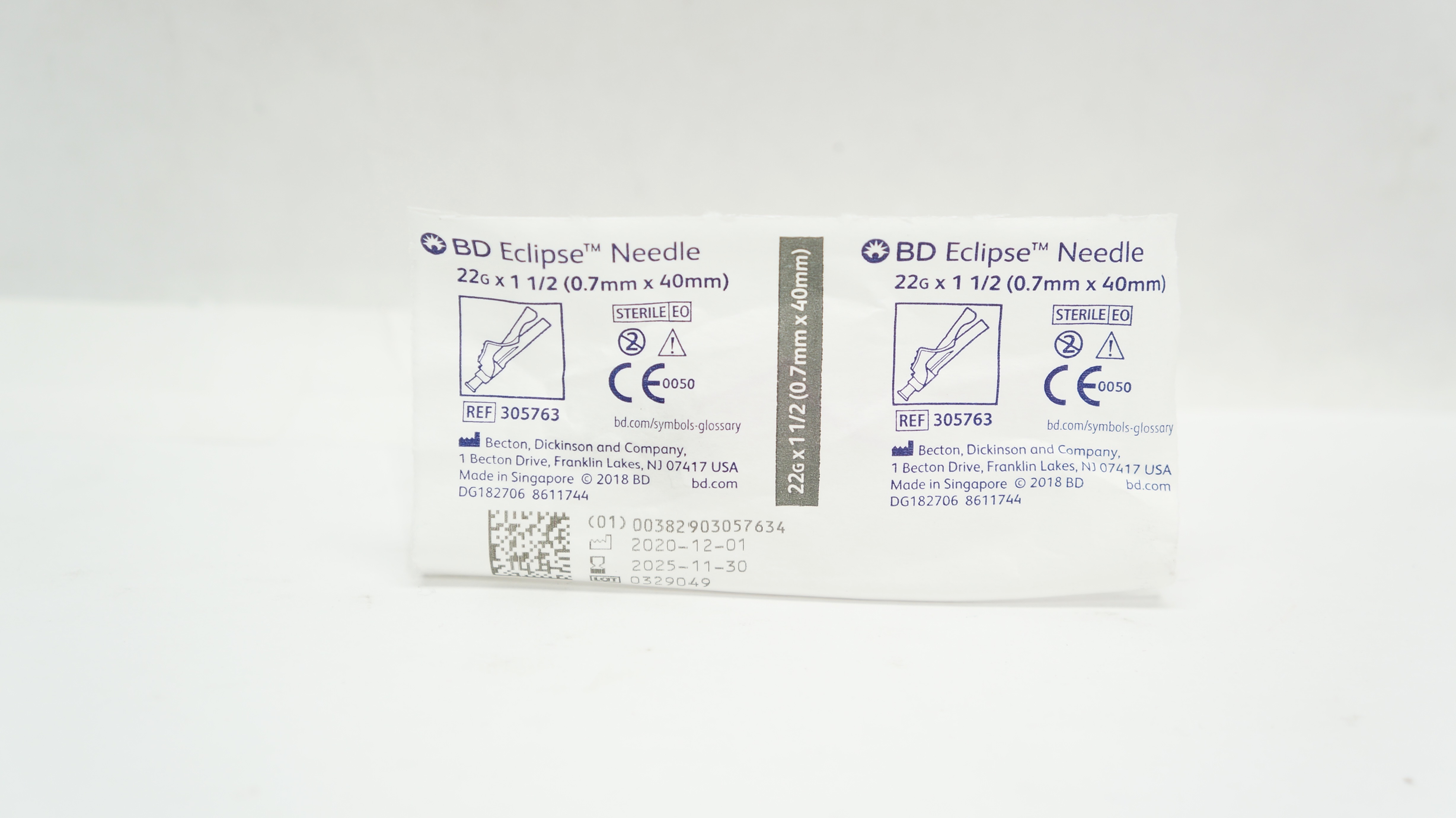BD 305763 Eclipse Ndle 22G x 1 1/2