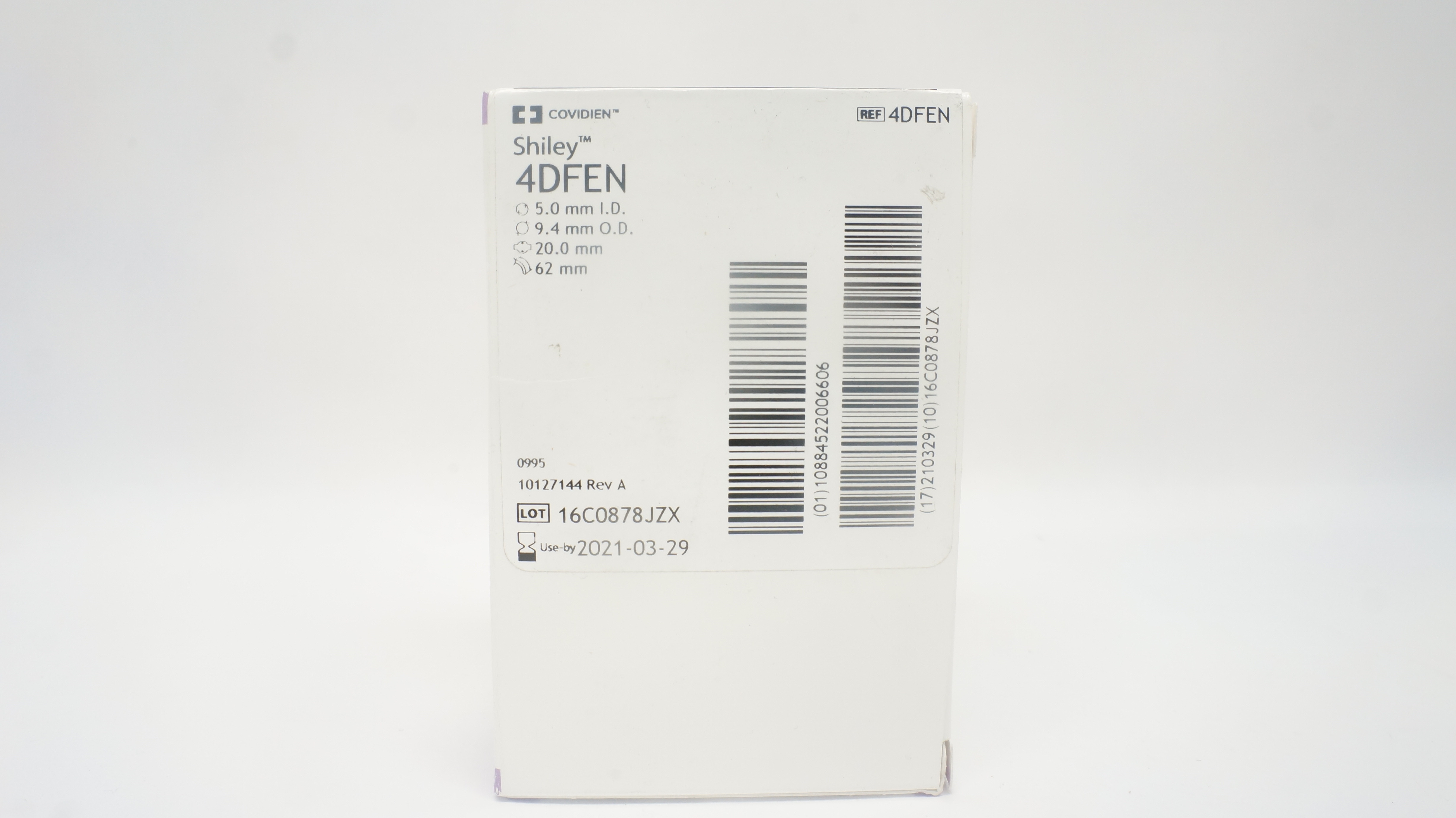 Covidien 4DFEN Shiley Tracheostomy Tube Cuffed 5.0 ID x 9.4 OD x 20.0 x 62mm (x)