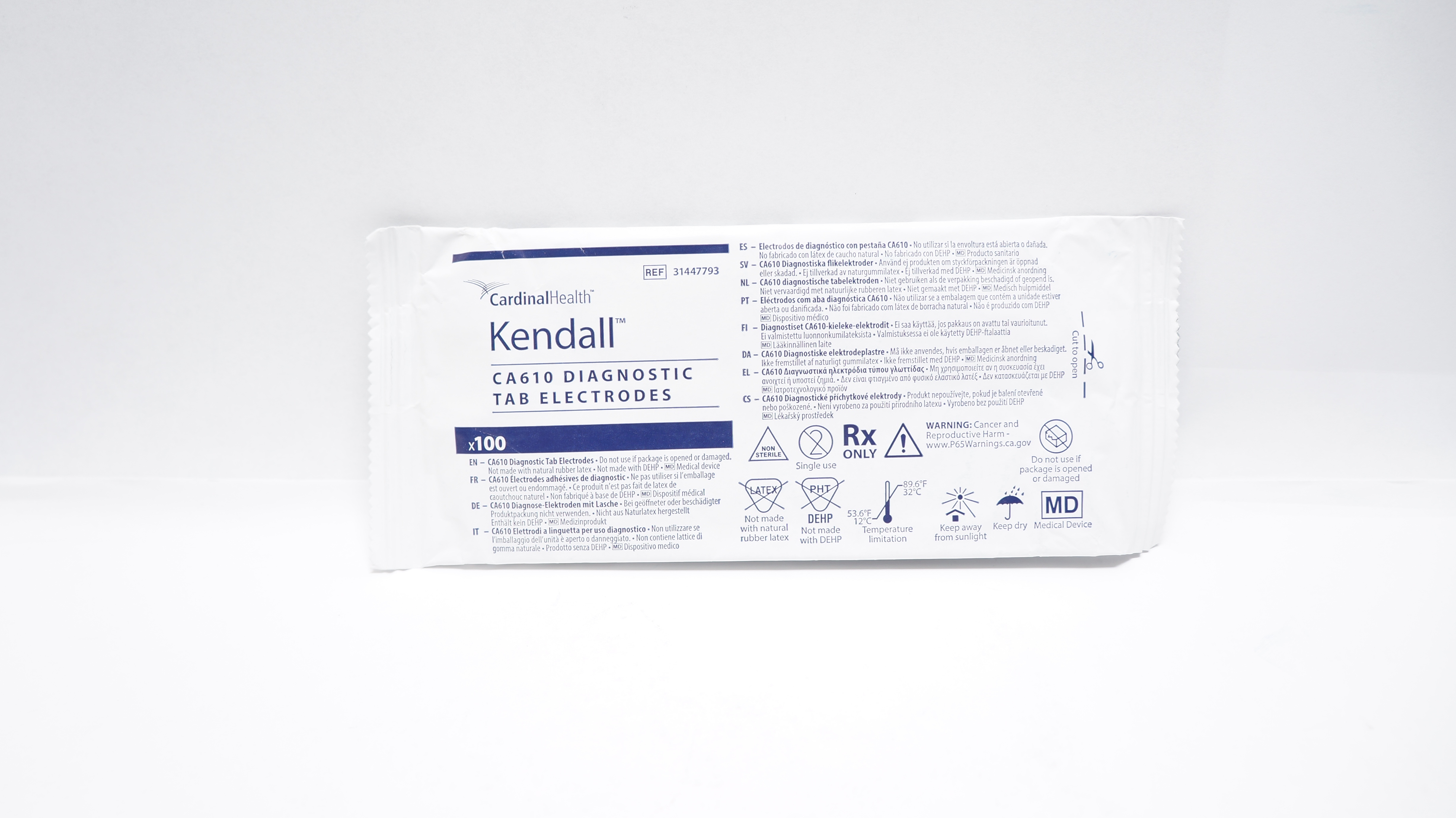 Covidien 31447793 Kendall CA610 Diagnostic Tab Electrodes (x) - Pack of 100