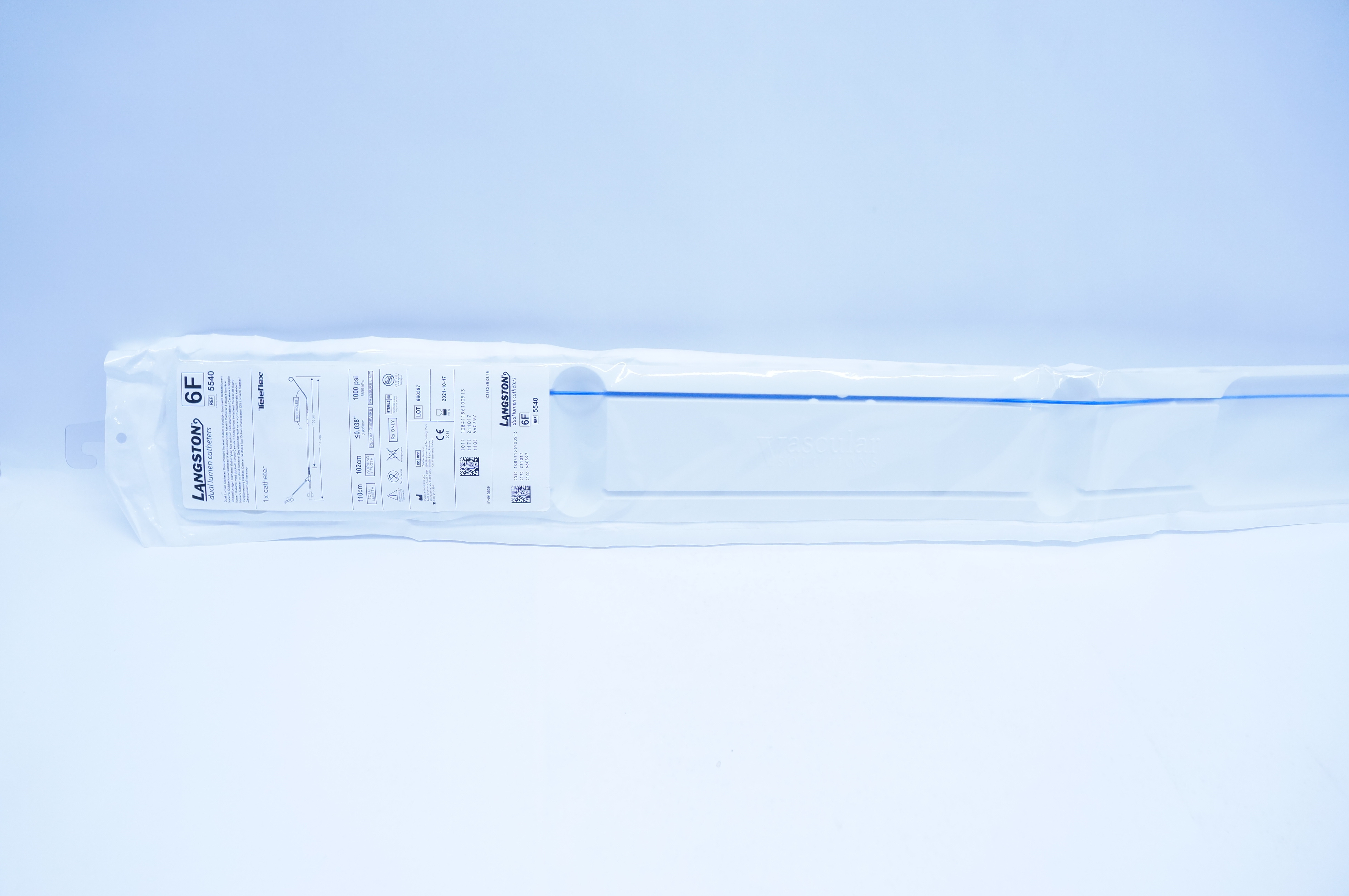 Vascular Solutions 5540 Teleflex Langston Dual Lumen Cath. 6F, 110 x  102cm