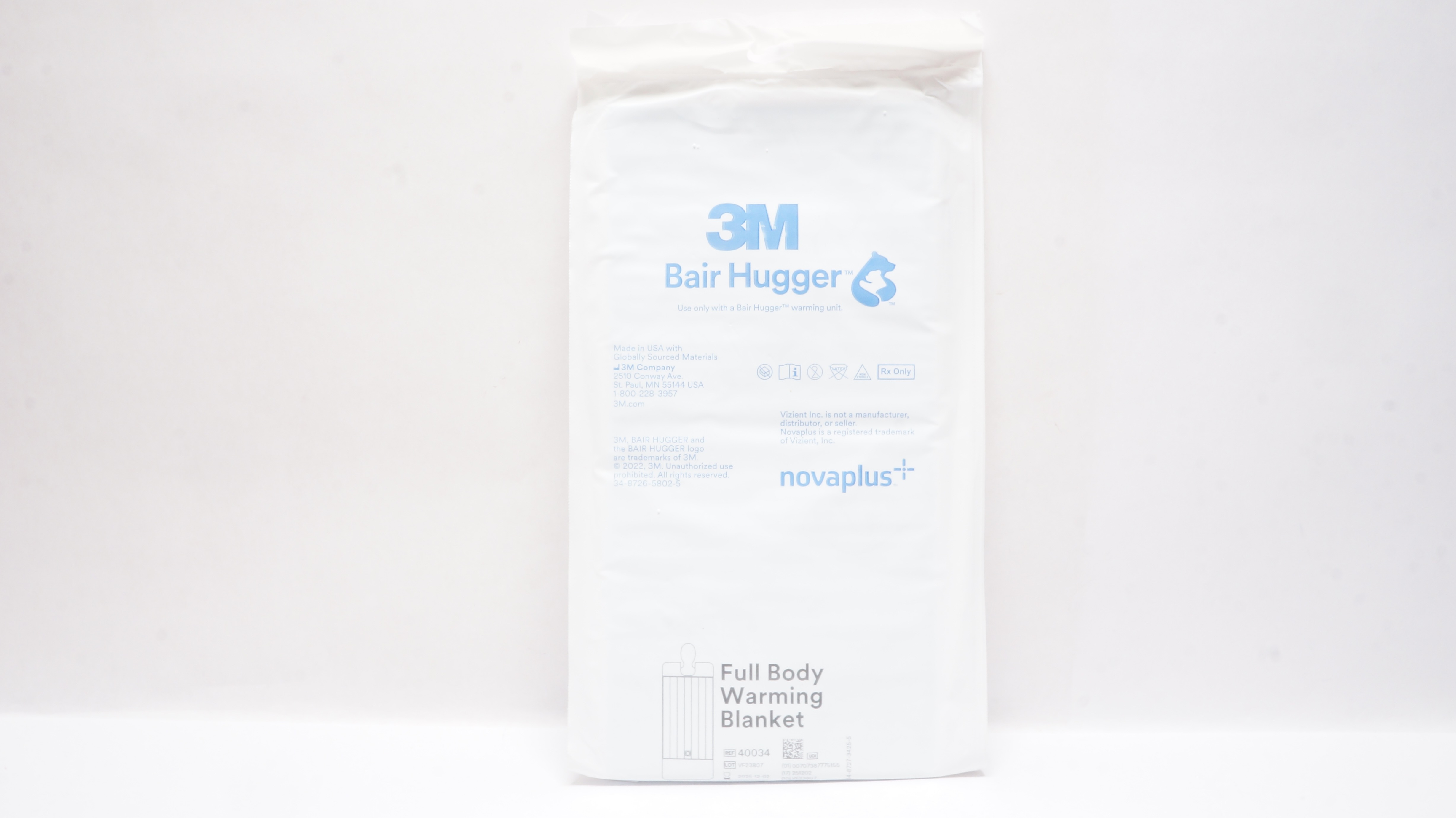 3M 40034 Bair Hugger Novaplus Disposable Forced-Air Full Body Warming Blanket