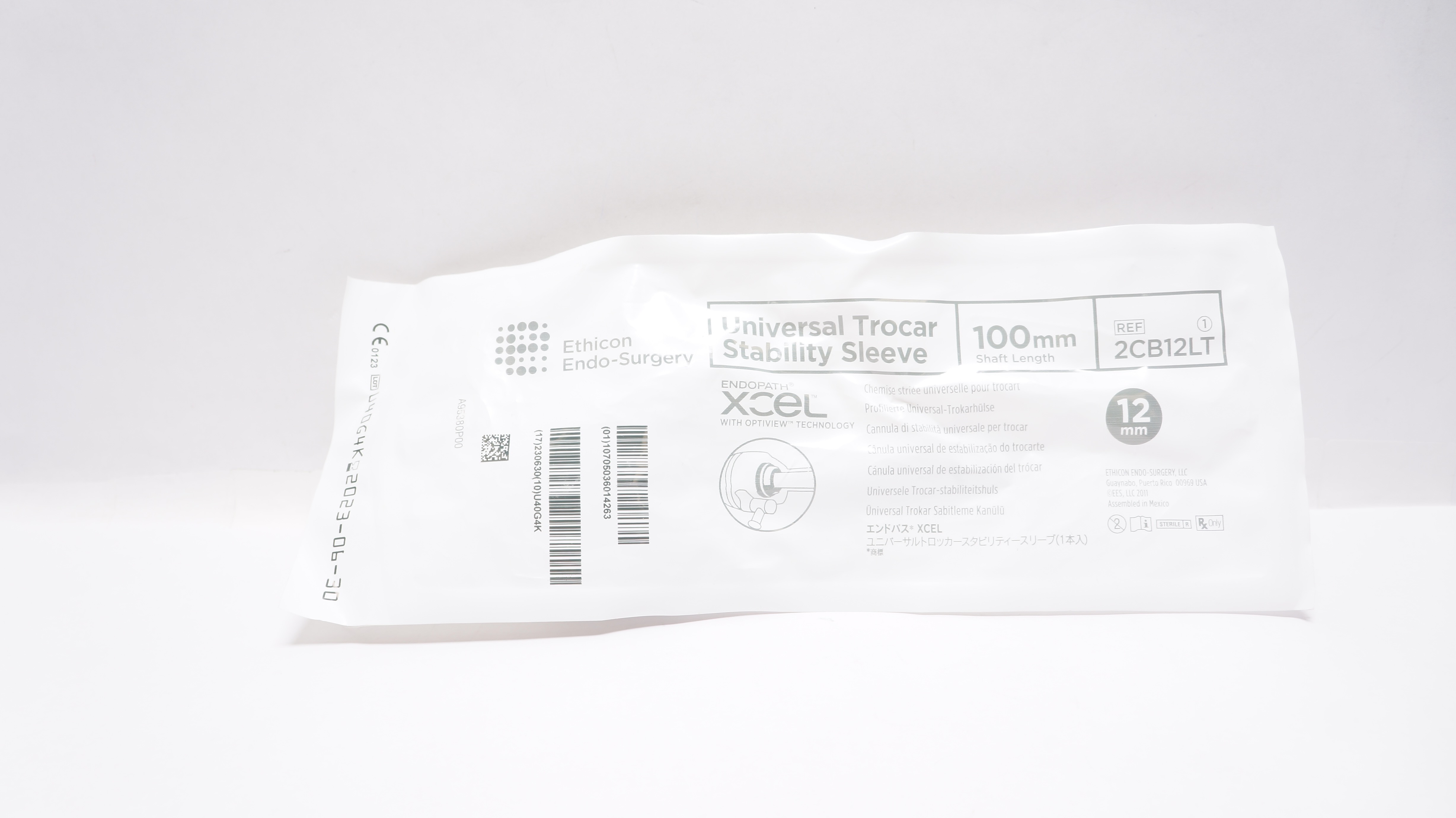 Ethicon 2CB12LT Endopath XCEL Universal Trocar Stability Sleeve 100mm x 12mm (x)