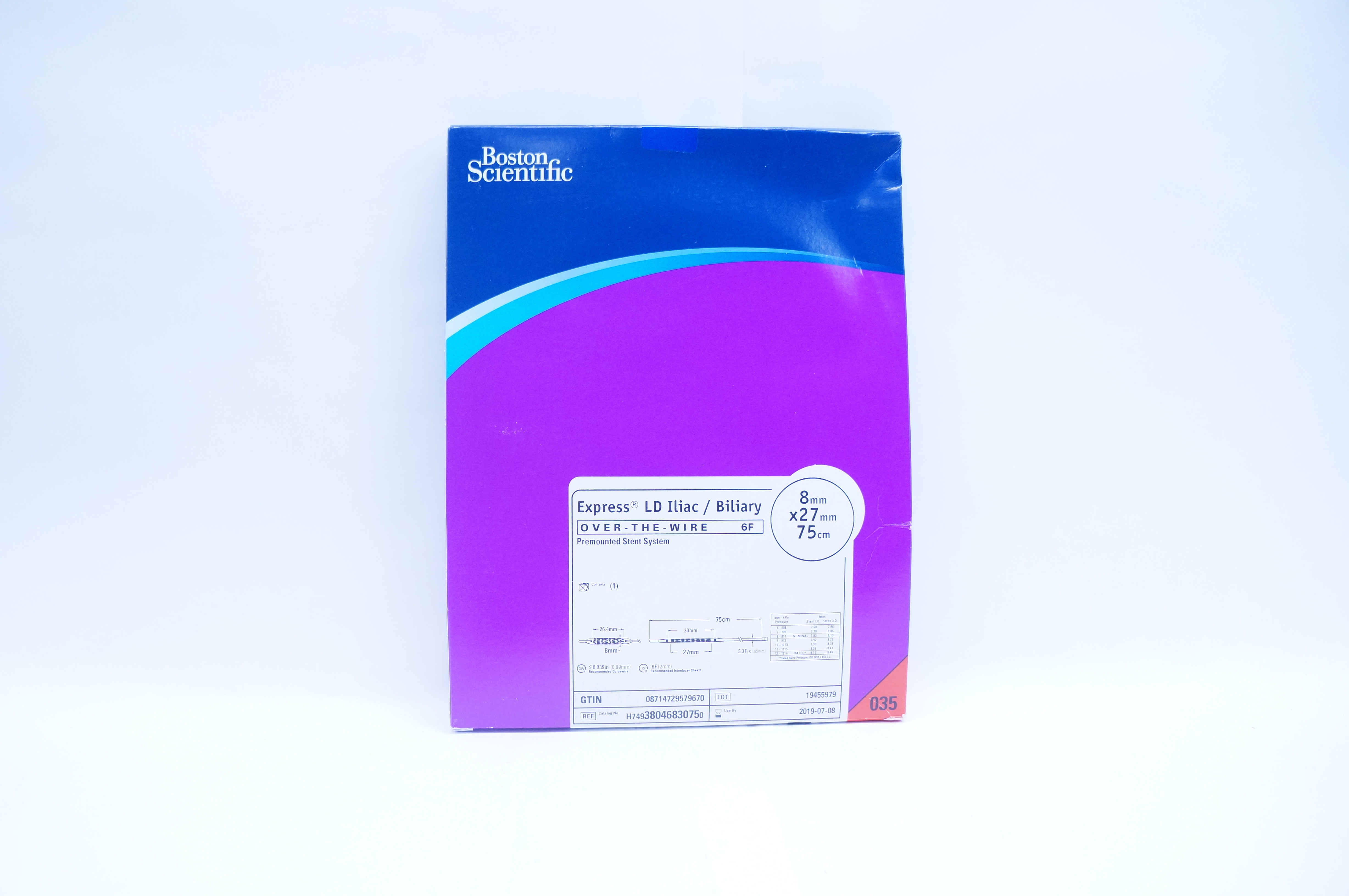 Boston Scientific H74938046830750 Over the Wire 6F Premounted Stnt System (x)