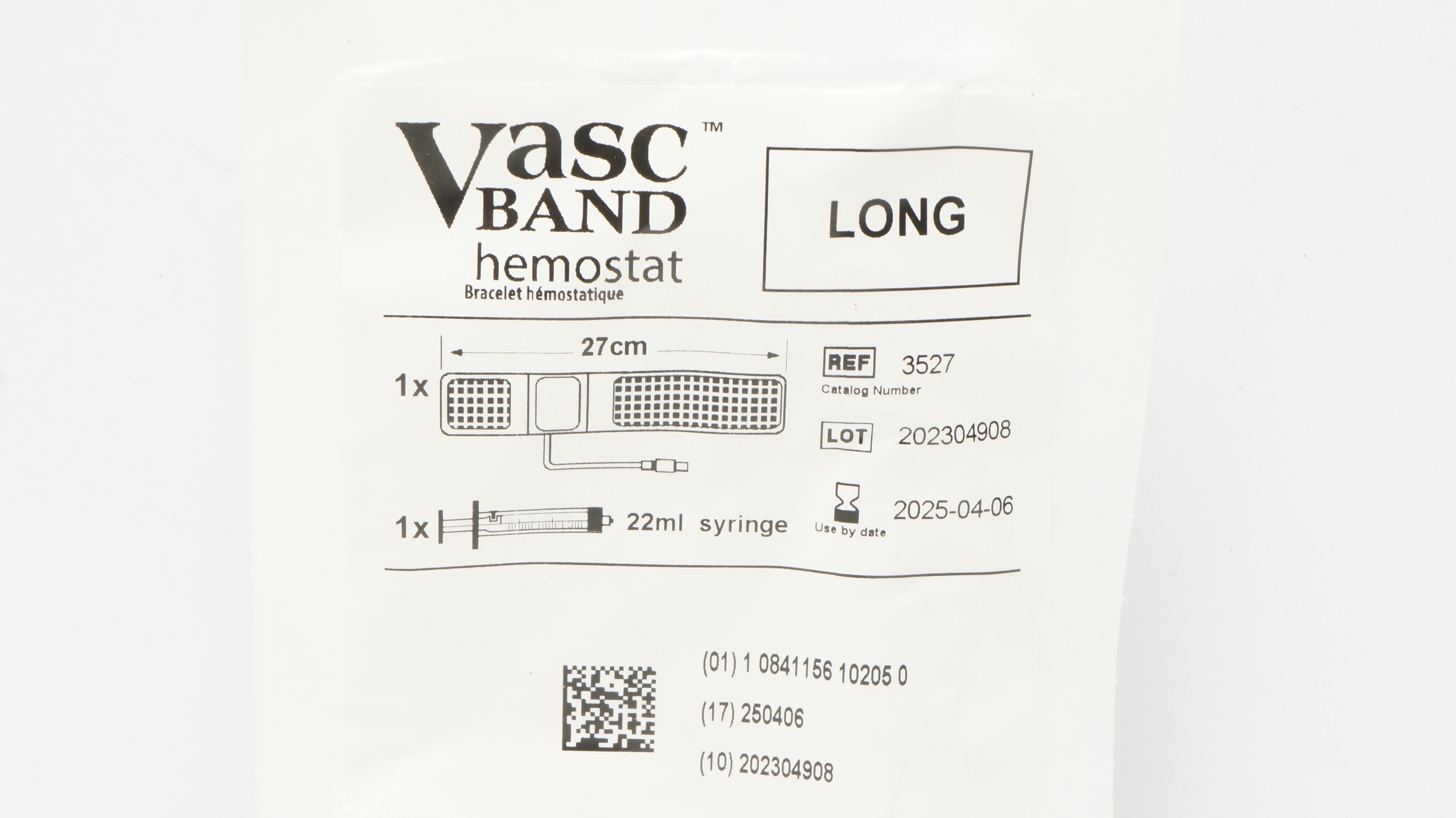 Vascular Solutions 3527 Teleflex Vasc Band Hemostat Long 27cm, 22ml Syringe