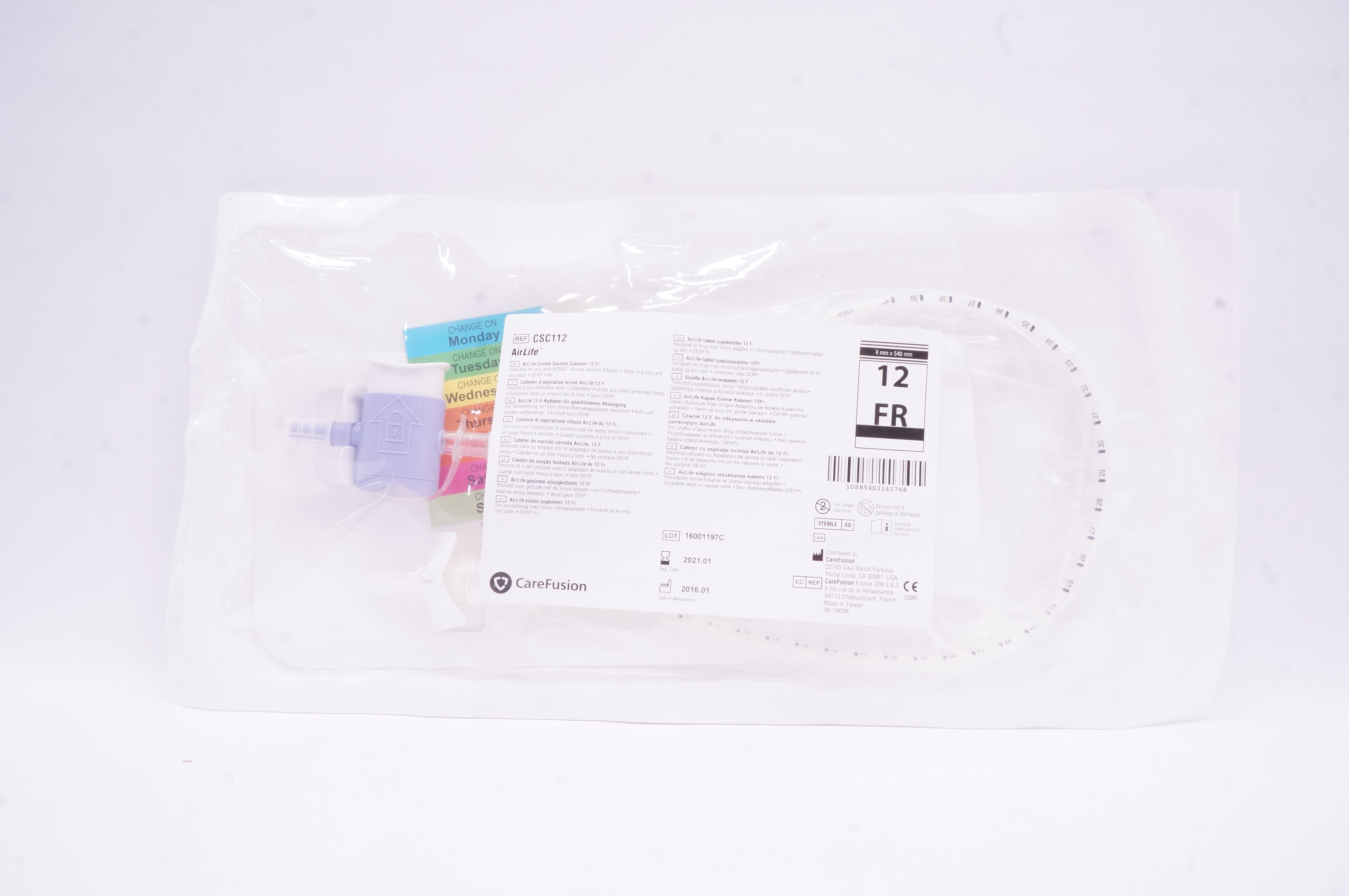 CareFusion CSC112 AirLife Closed Suction Cath. 12 Fr (x)