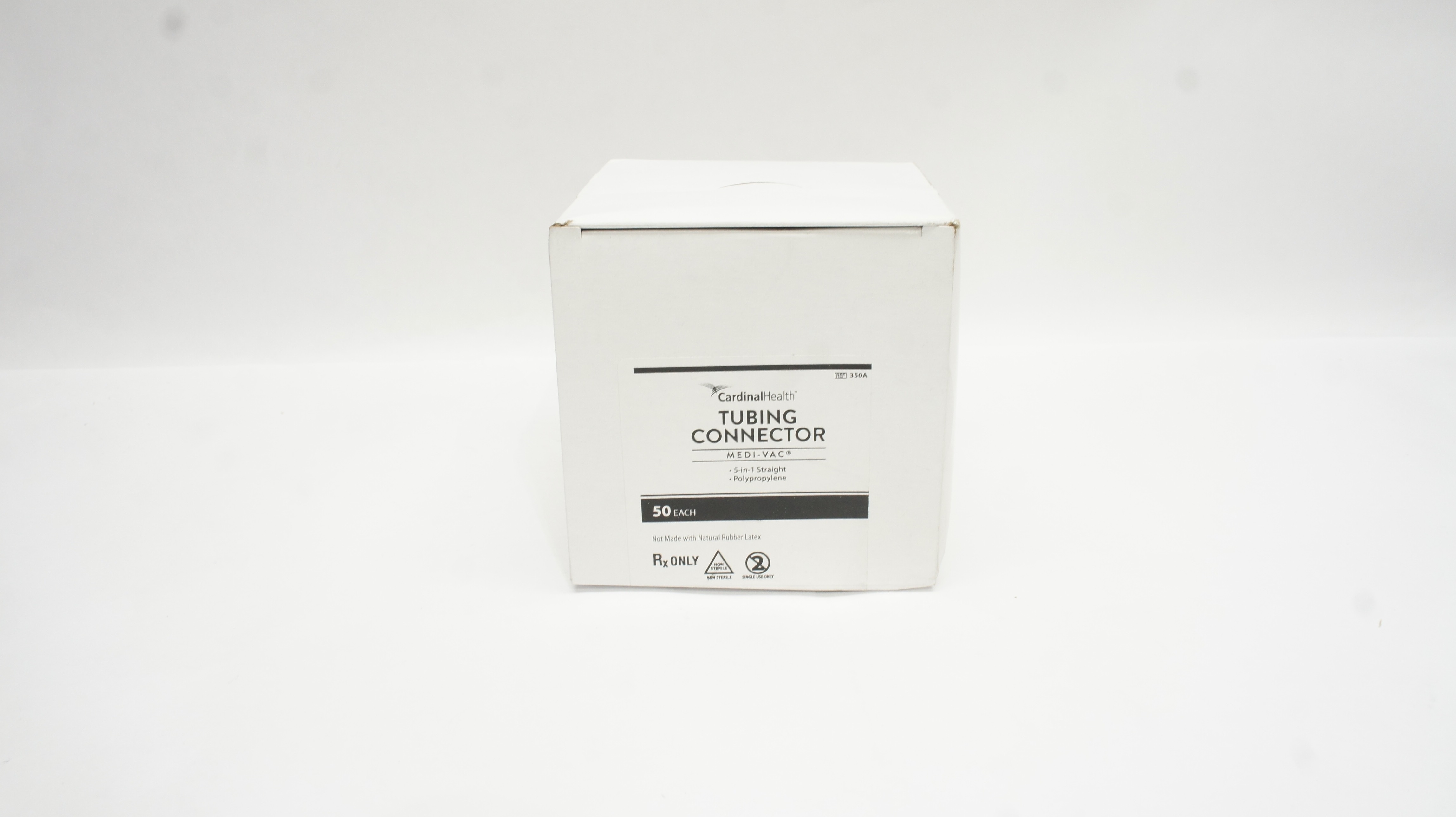 Cardinal Health 350A Medi-Vac Tubing Connector 5 in 1 Straight - Box of 46