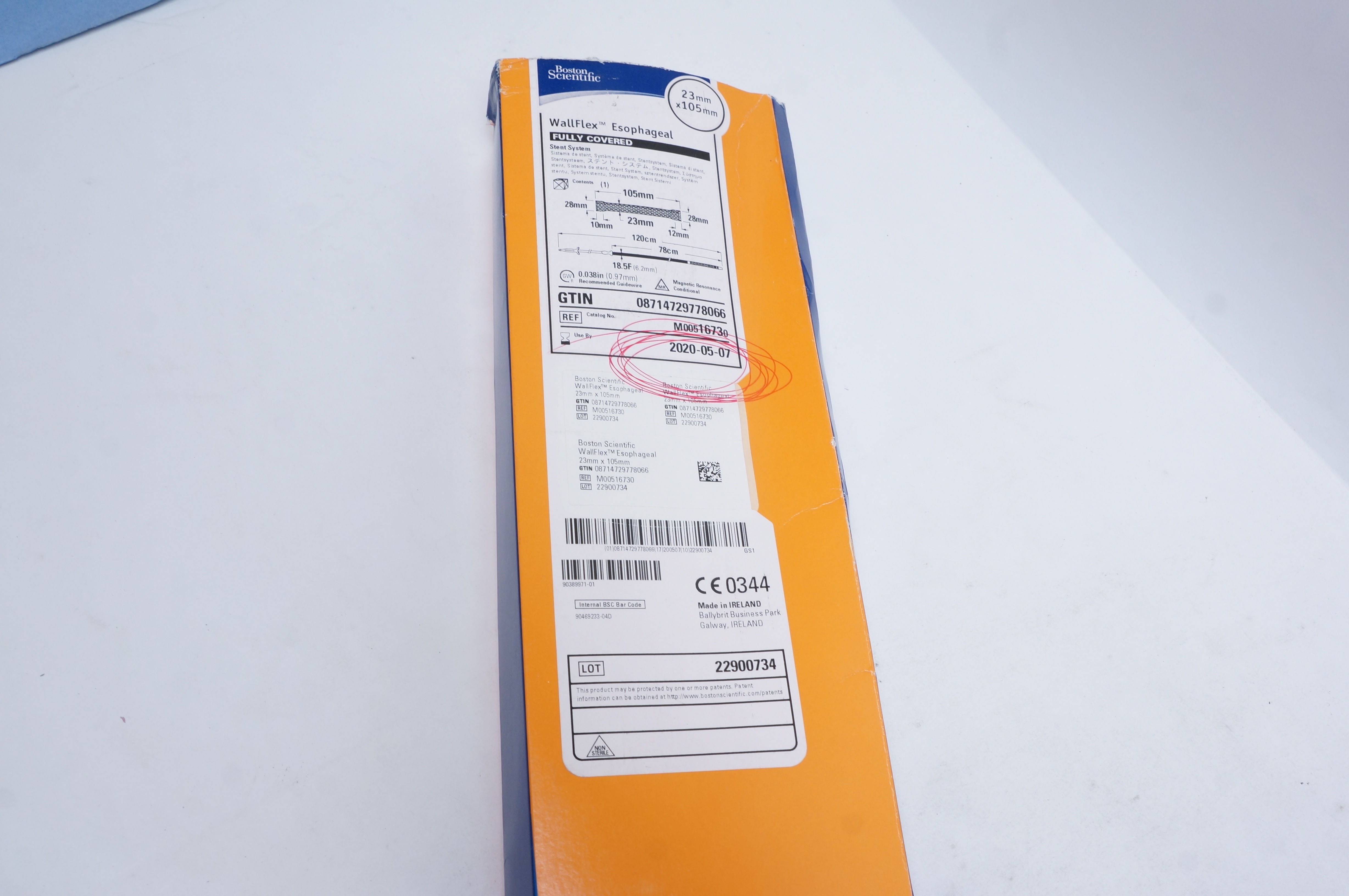 Boston Scientific 1673 WallFlex Esophageal Fully Covered, 23mm x 105mm (x)