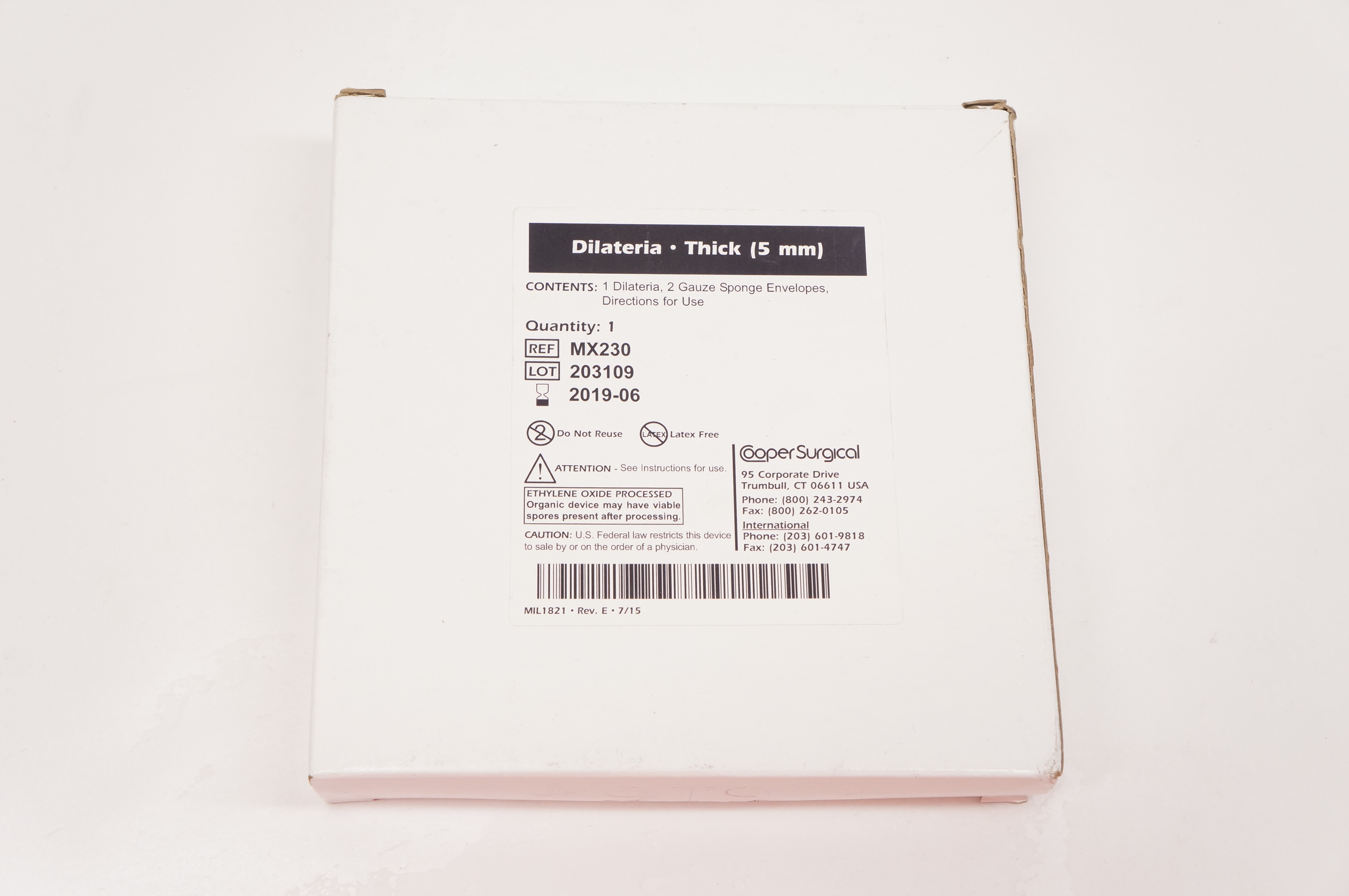 Cooper Surgical MX230 Dilateria Thick 5mm (x)