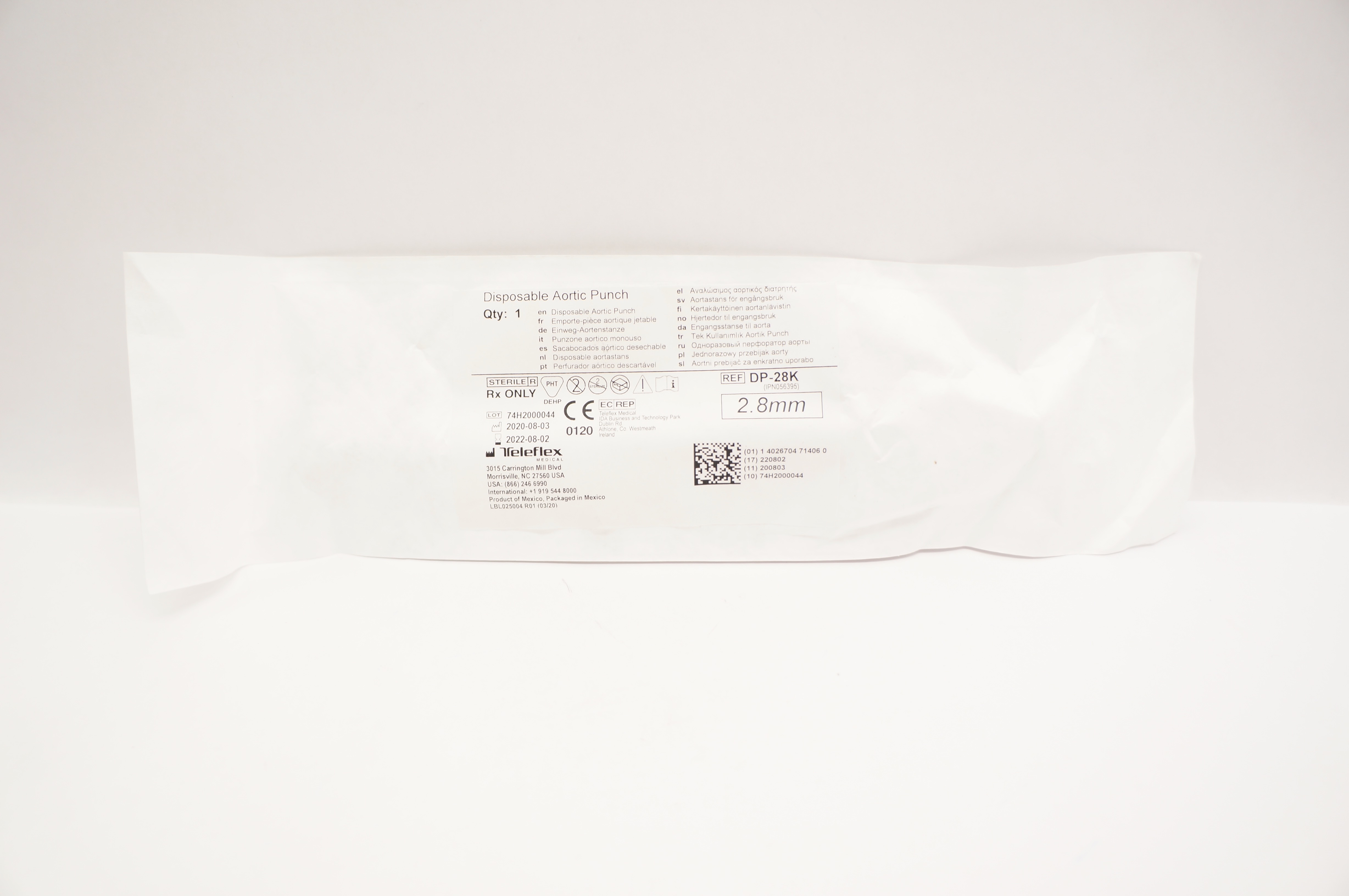 Teleflex DP-28K Disposable Aortic Punch, 2.8mm (x)