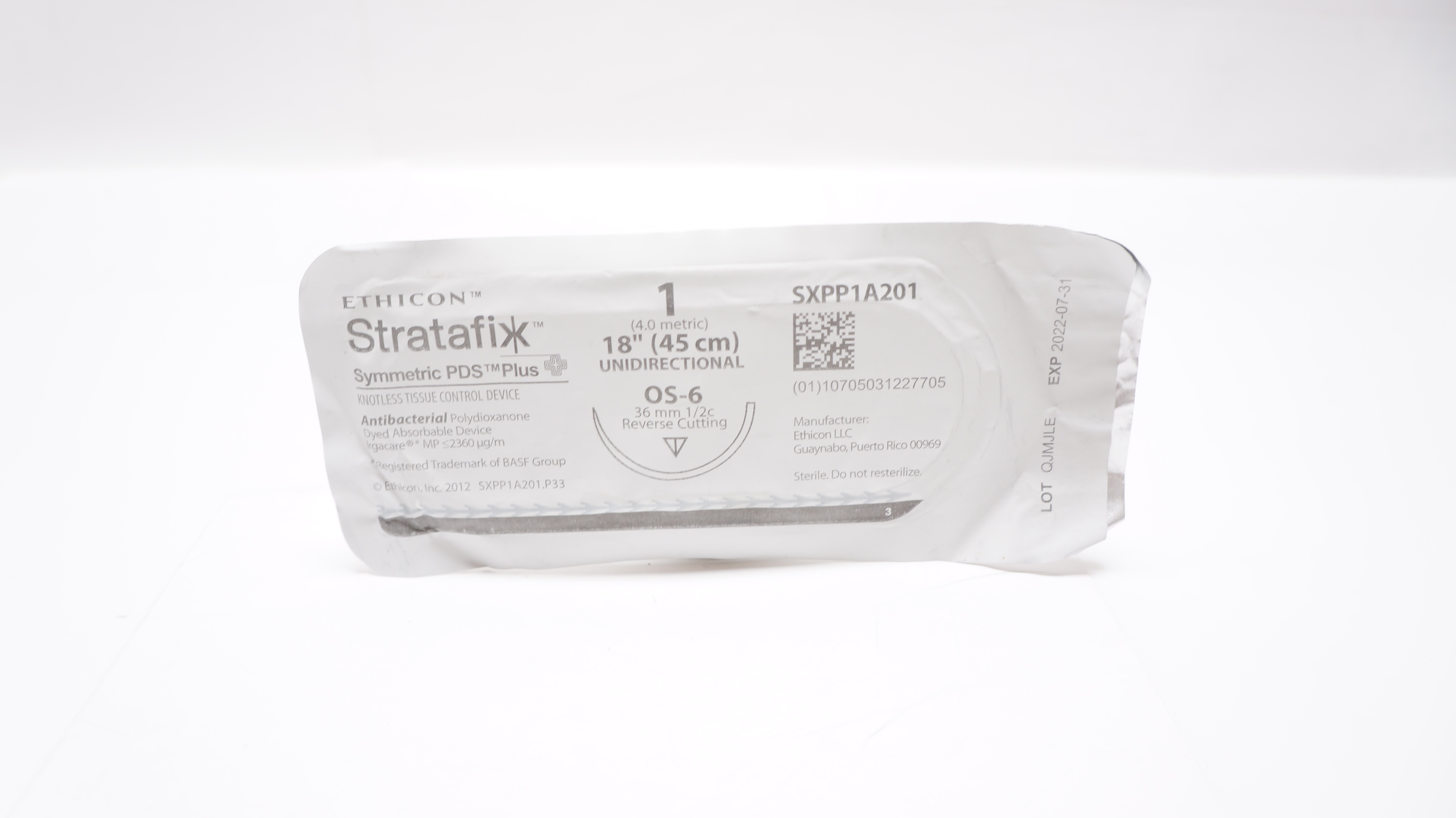 Ethicon SXPP1A201 1 Stratafix Device OS-6 36mm 1/2c Reverse Cutting 18inch (x)