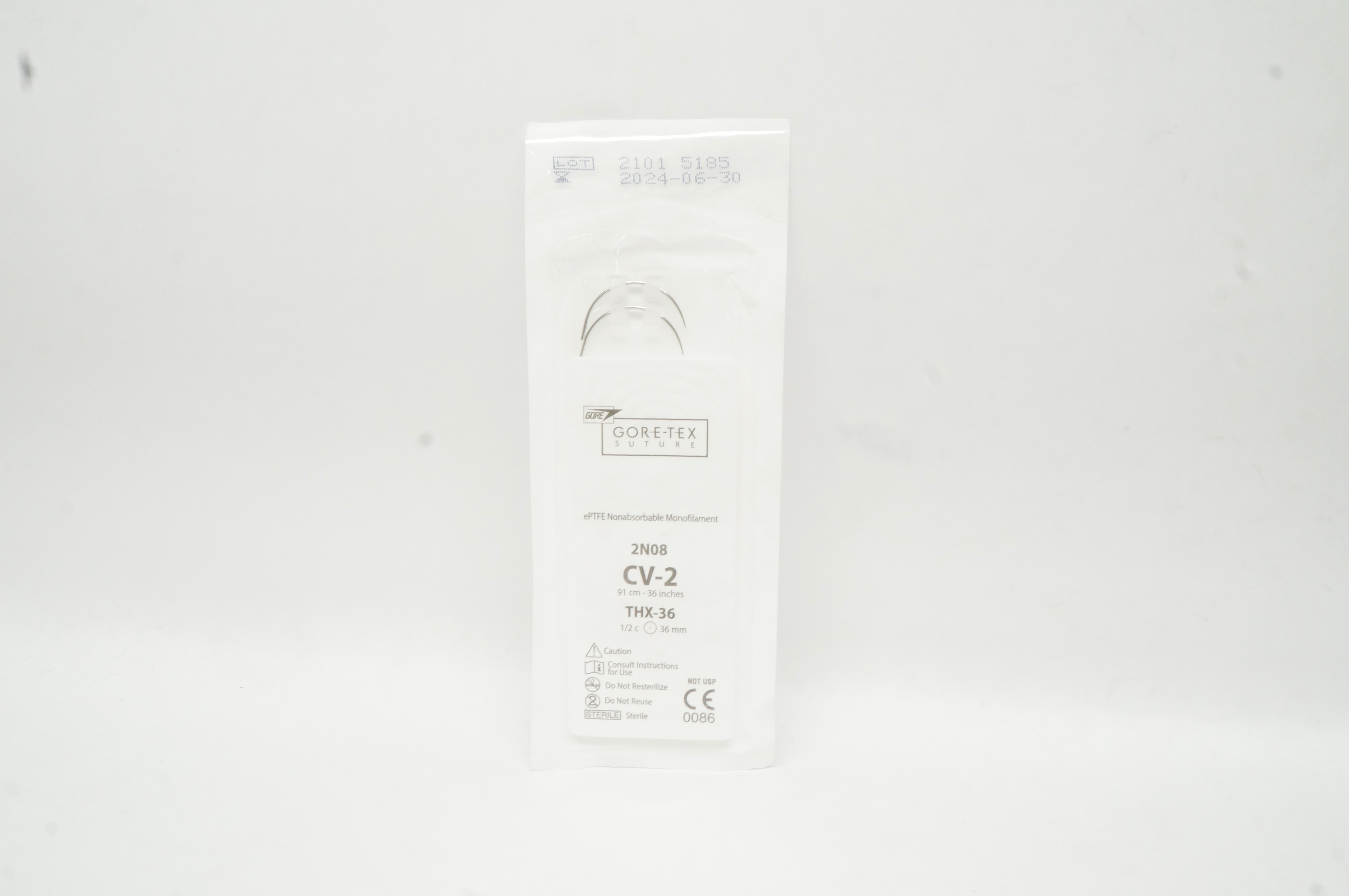 Gore 2N05 ePTFE Nonabsorbable Monofilament 1/2c 26mm THX-26 CV-2 36inch