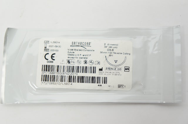 Medos 223103 2 Orthocord, OS-6, 36mm 1/2c Reverse Cutting, 36inch (x)