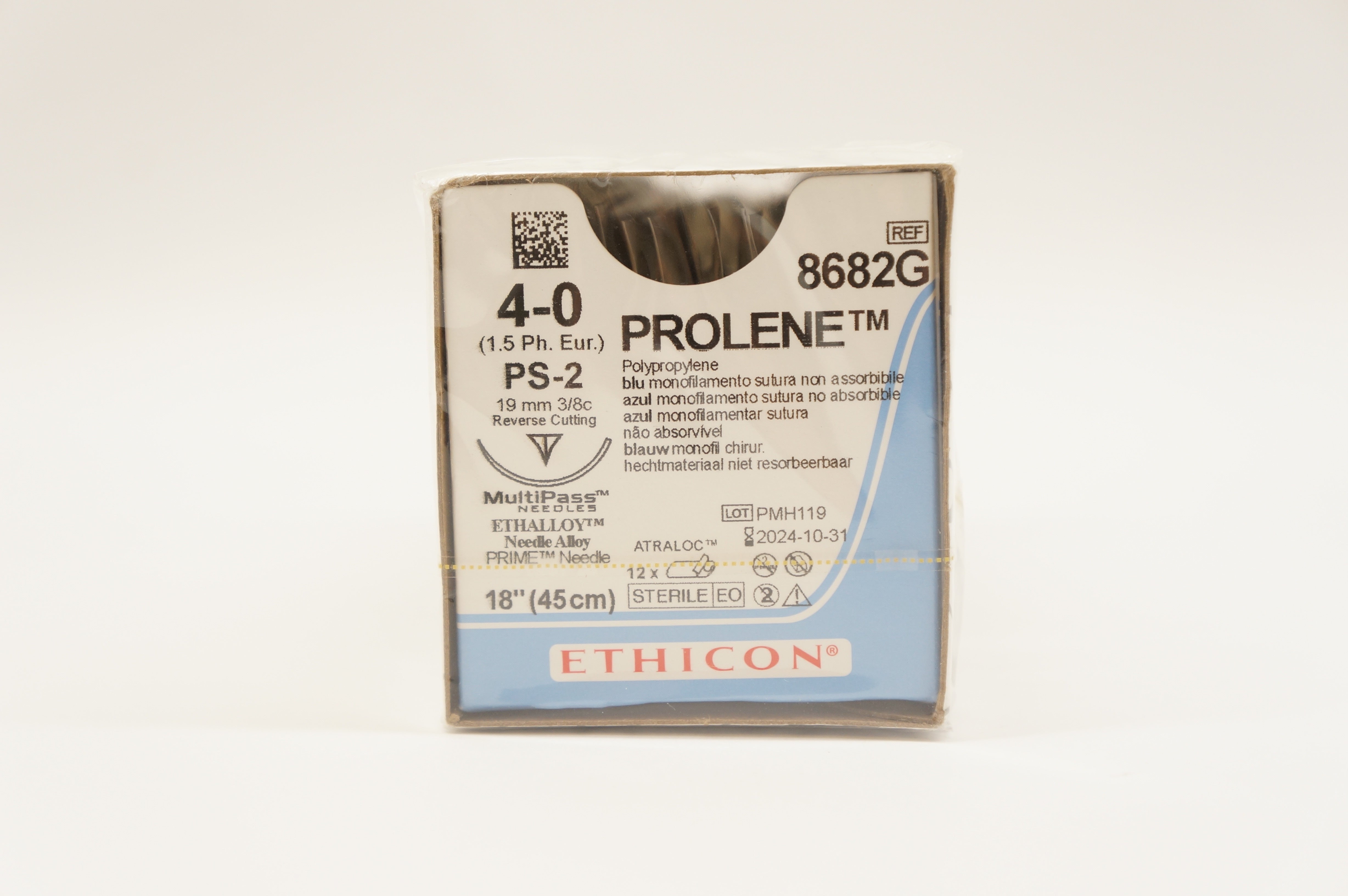 Ethicon 8682G 4-0 Prolene Polypropylene Stre Mono Blu PS-2 18in. - Box of 12
