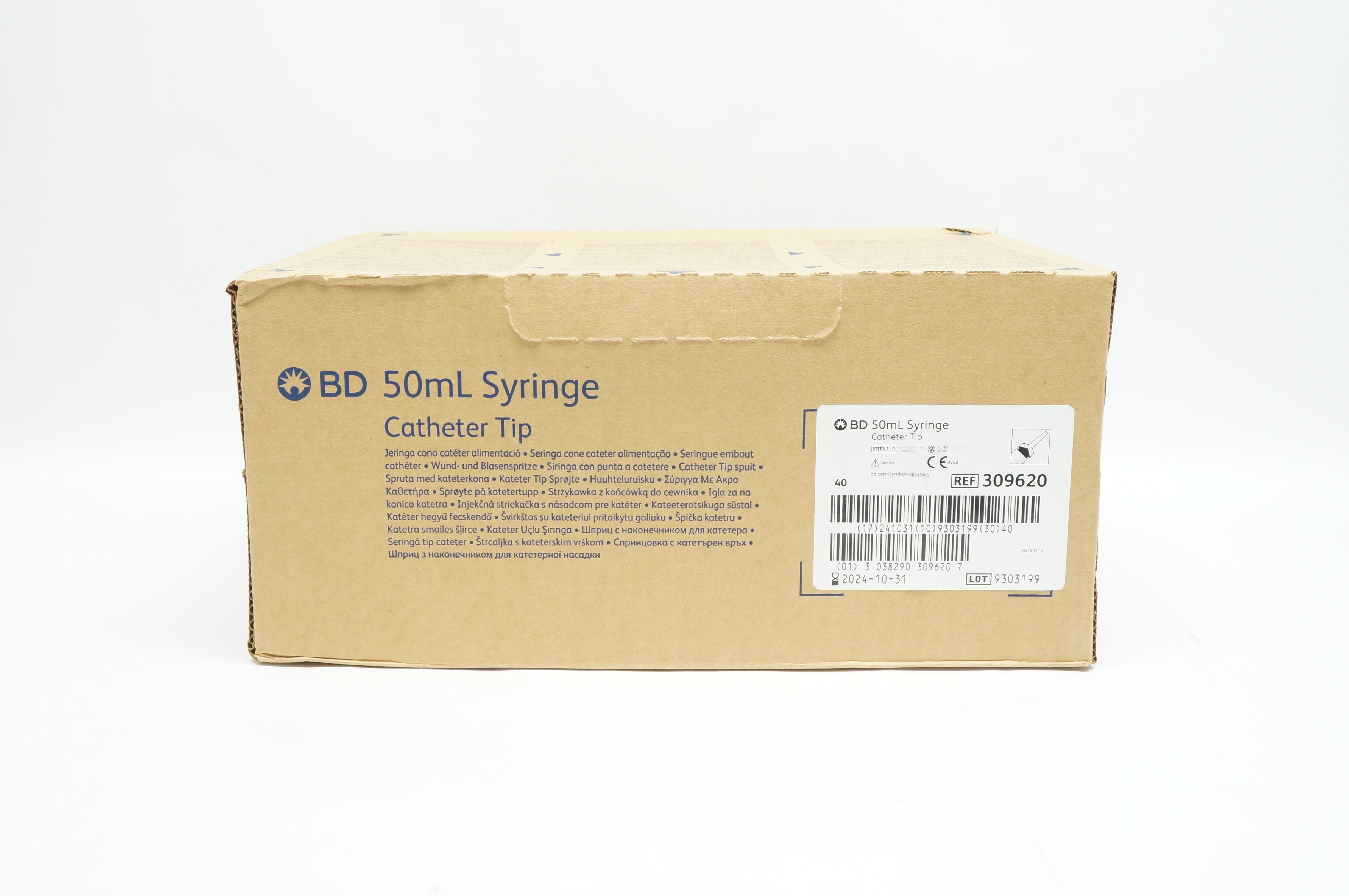 BD 309620 50mL Syringe Cath. Tip - Box of 40