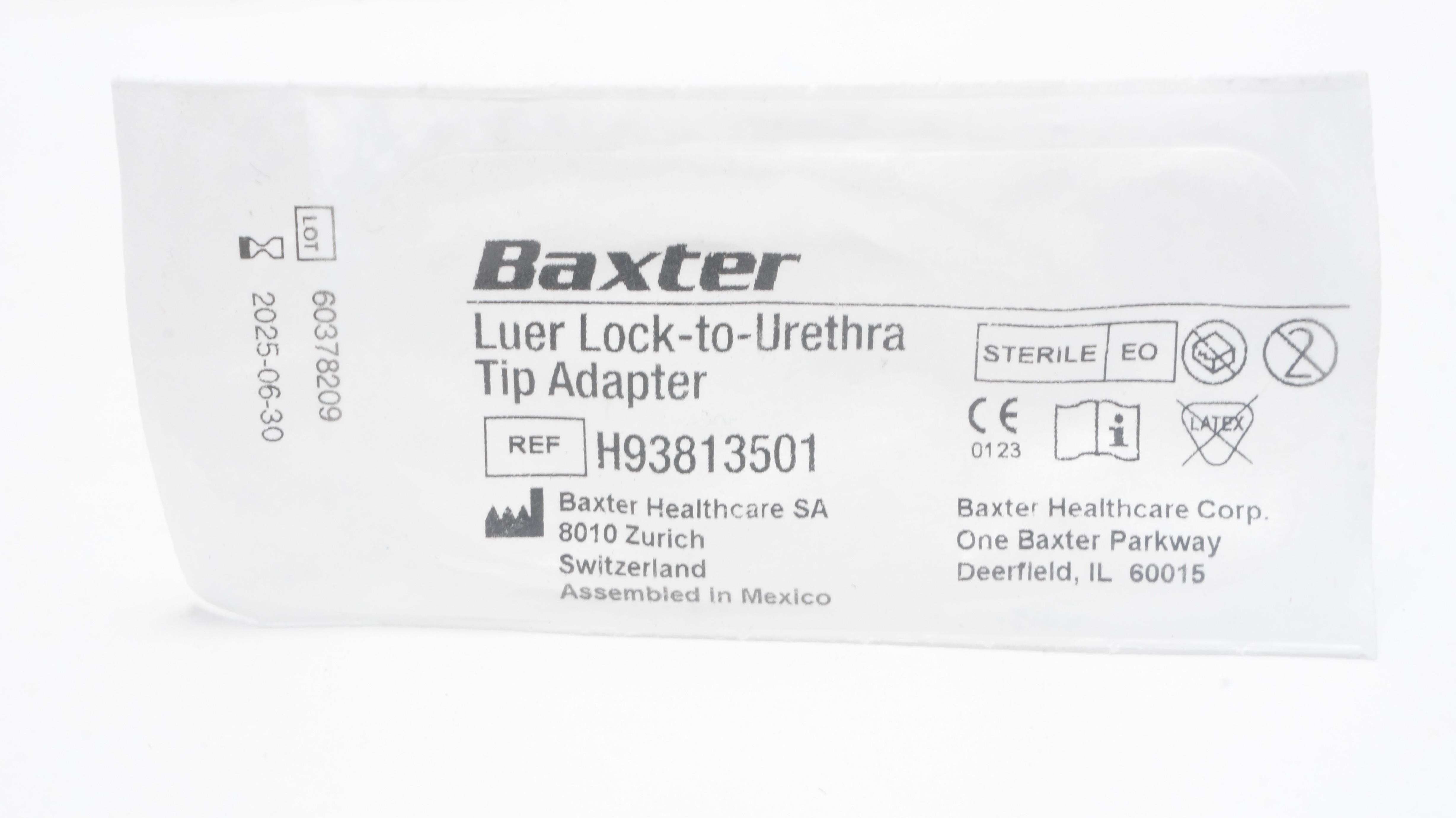 Baxter H93813501 Luer Lock-To-Urethra Tip Adapter