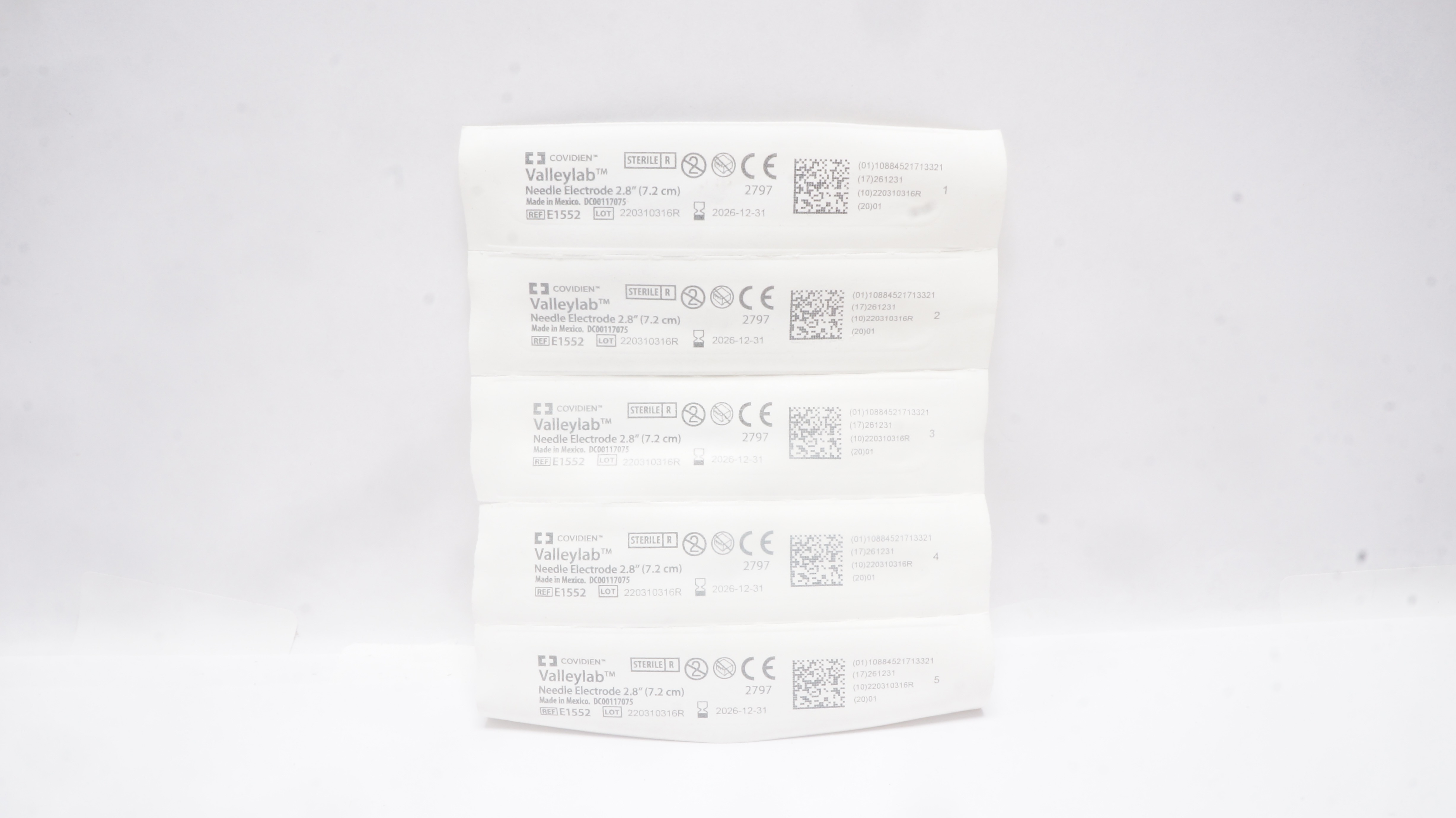 Covidien E1552 Valleylab Ndle Electrode 2.8inch - Set of 5
