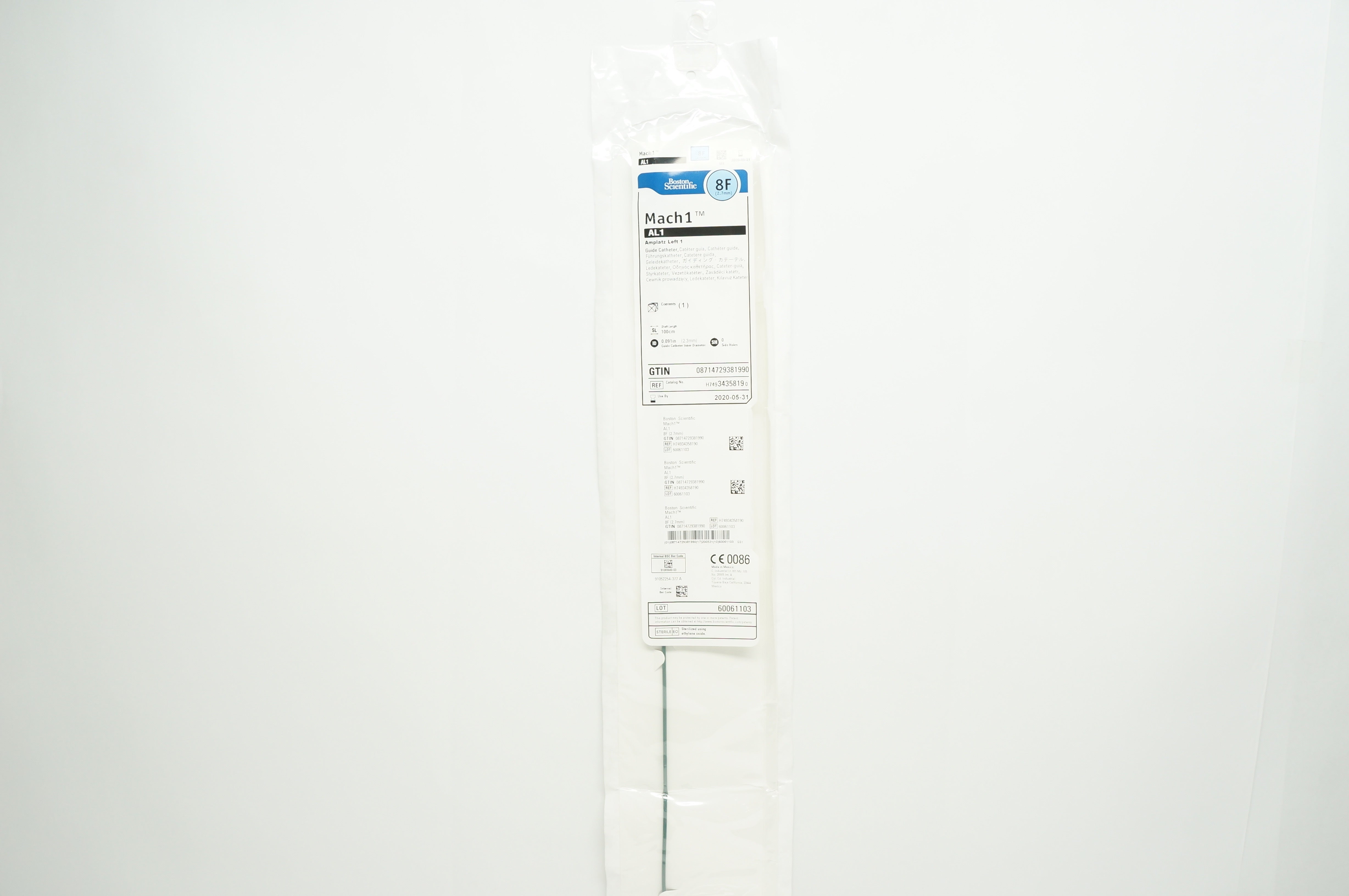 Boston Scientific 3435819 March1 AL1 Guide Cath. 8F x 100cm (x)