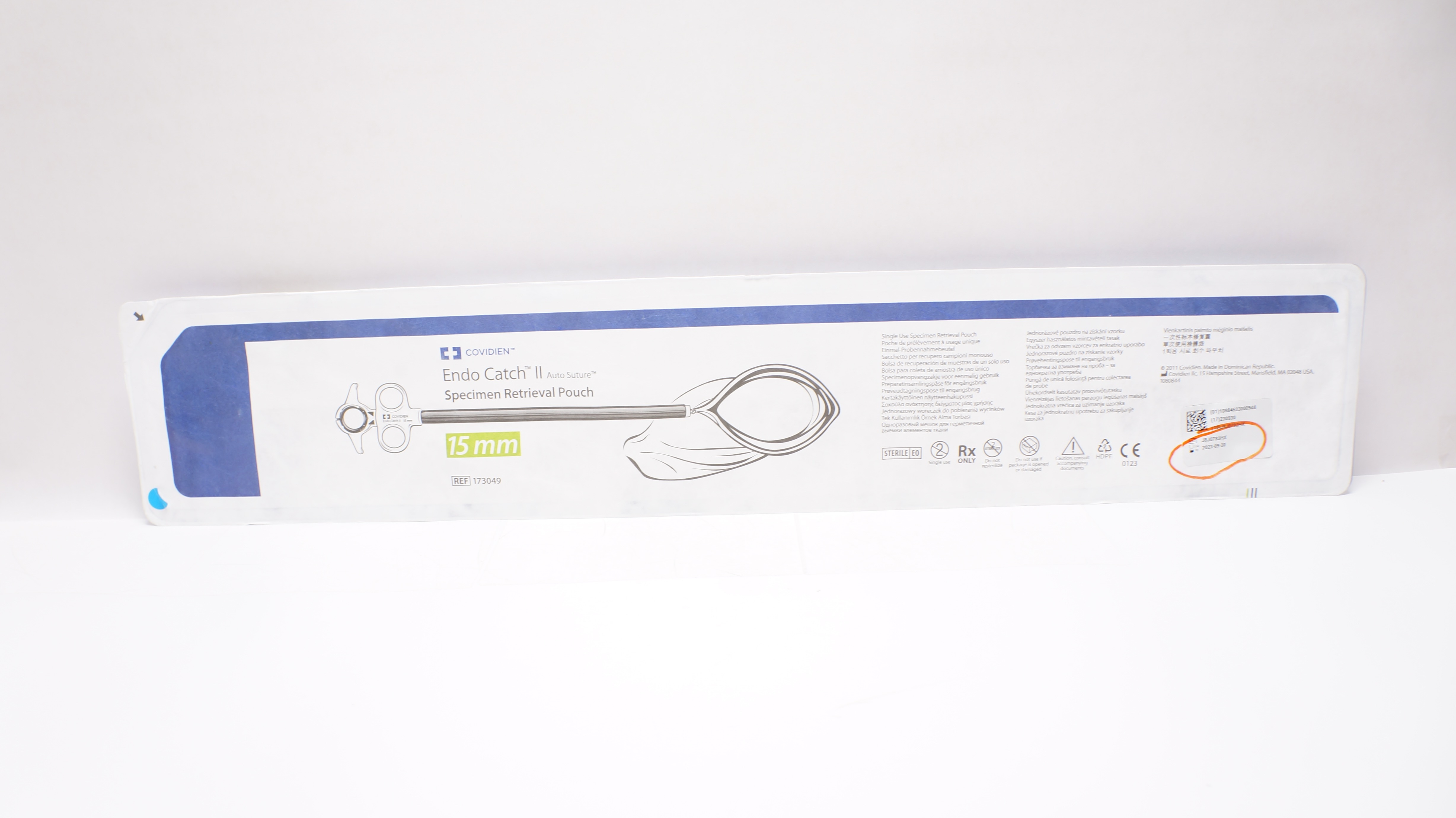 Covidien 173049 Endo Catch II Auto Suture Specimen Retrieval Pouch 15mm (x)
