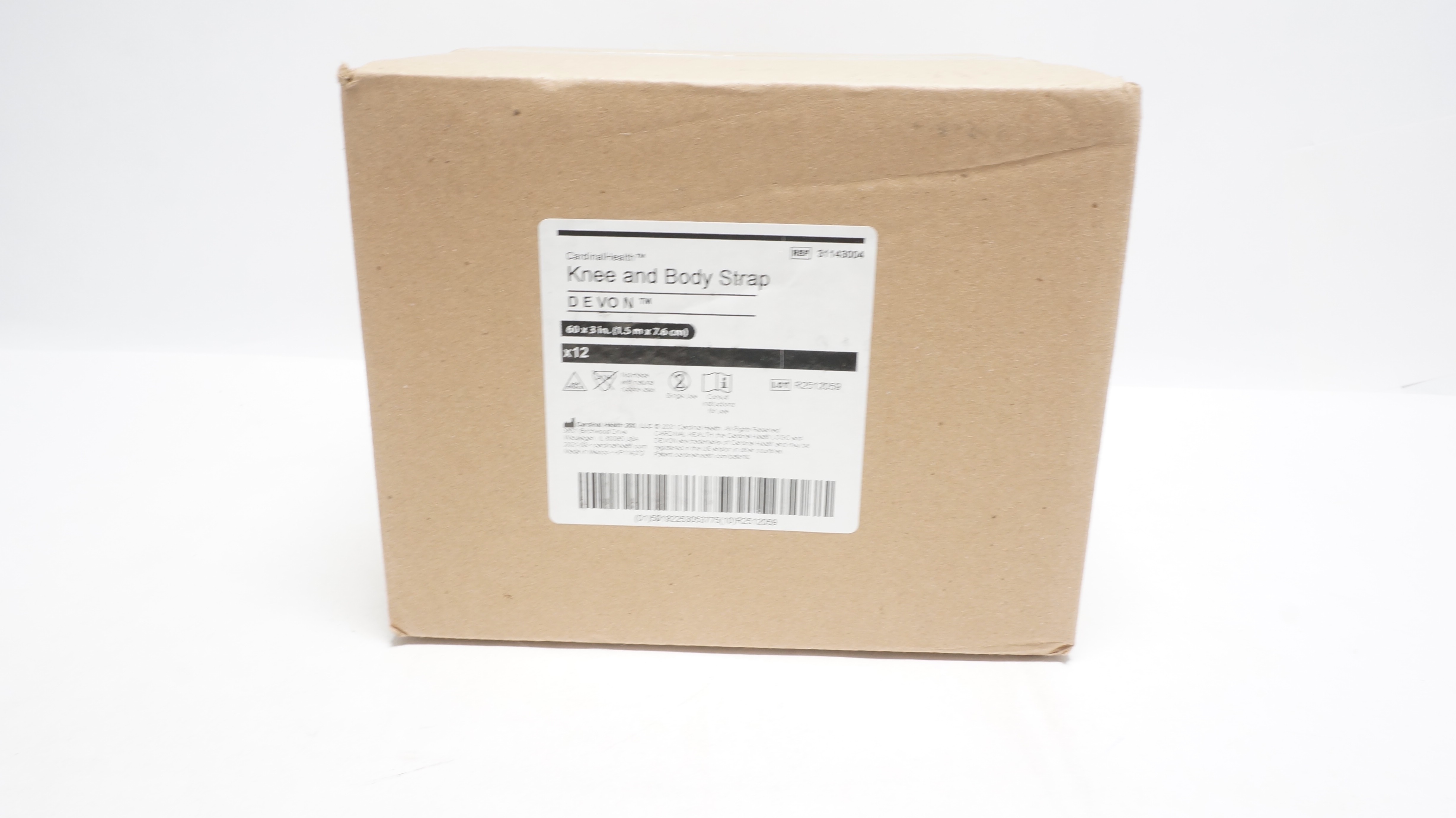 Cardinal Health 31143004 Devon Knee and Body Strap 60In x 3In - Box of 12