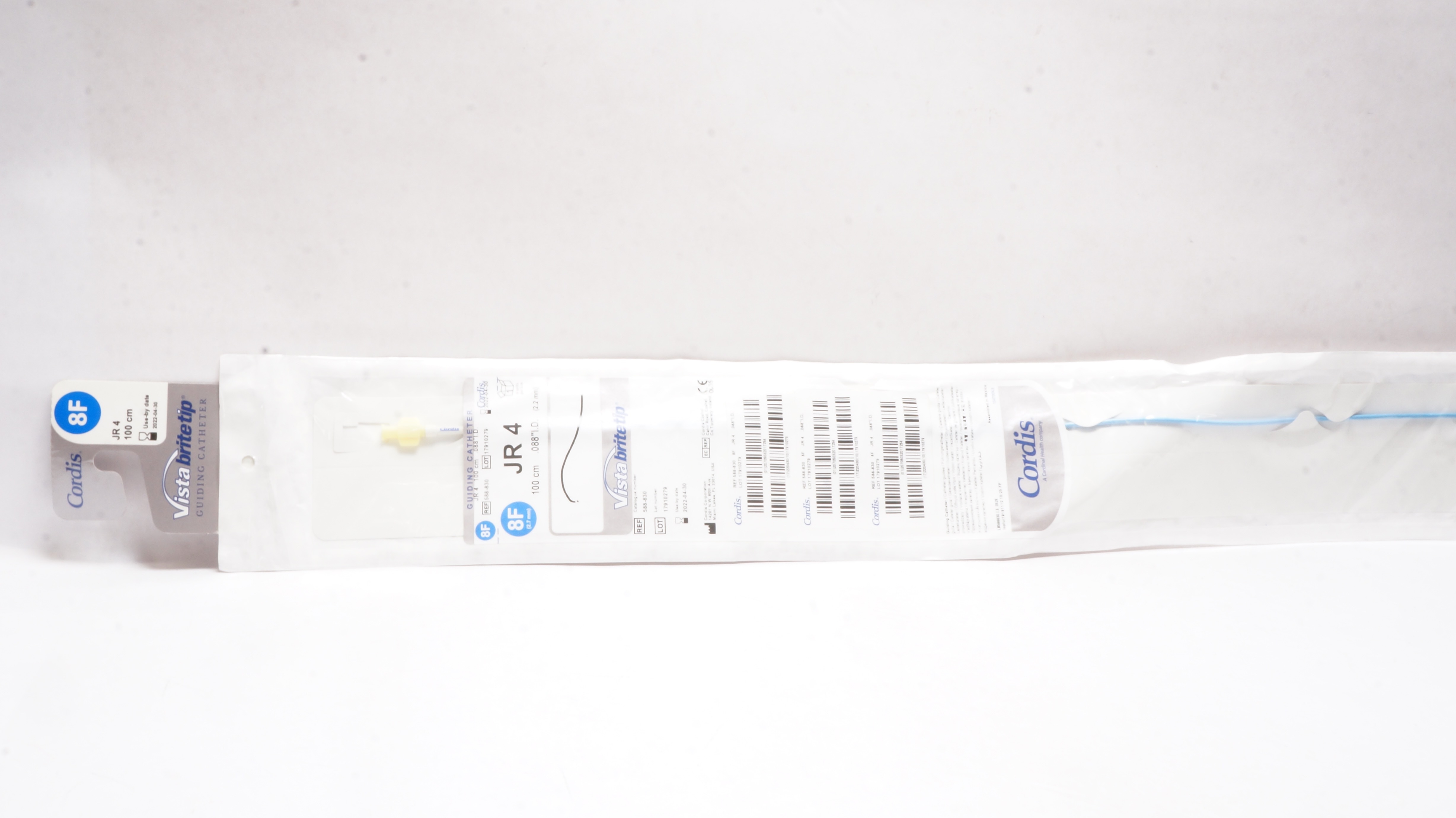 Cordis 588-830 Vista Brite Tip Guiding Cath. JR4 8F (x)