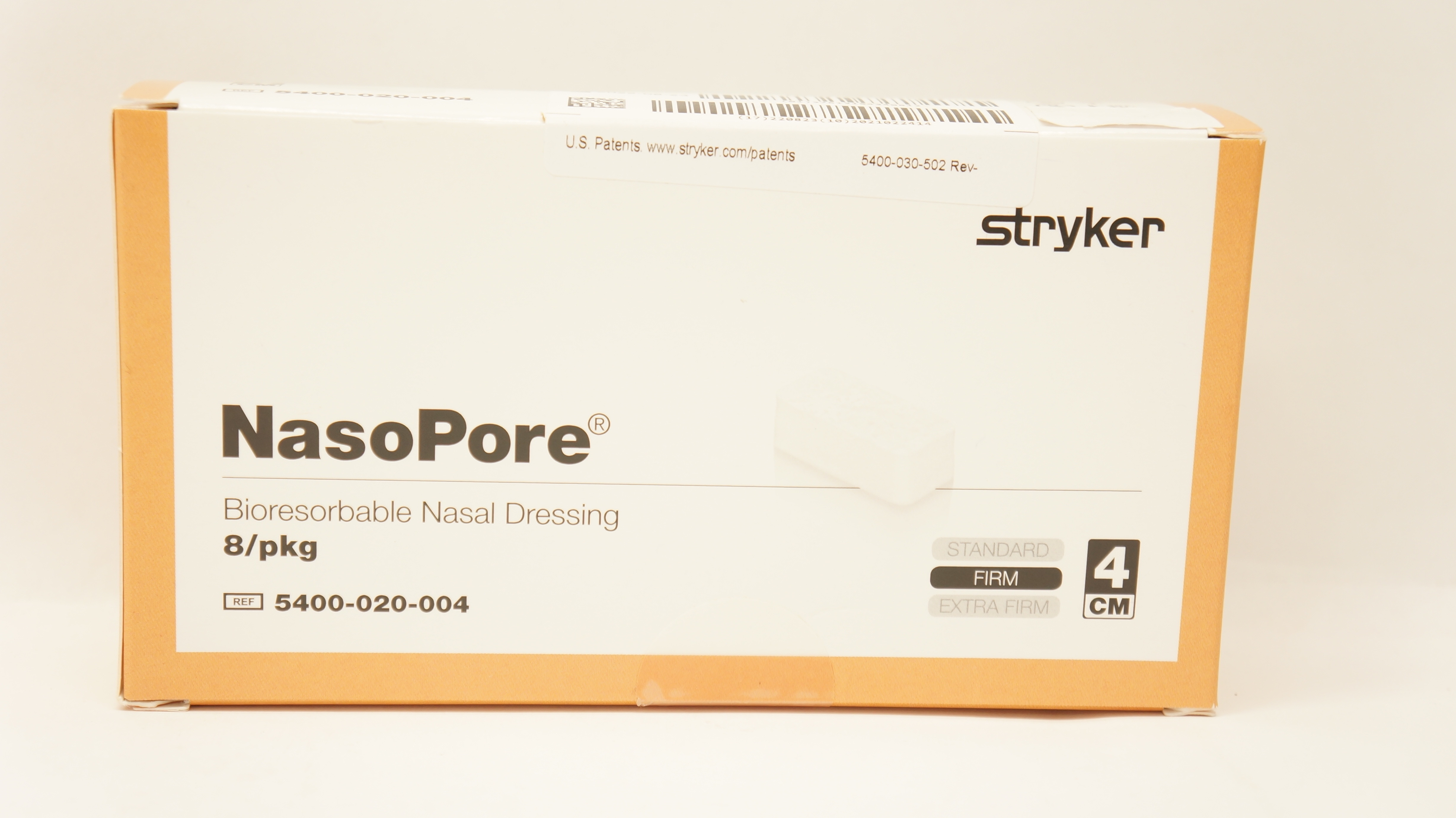 Stryker 5400-020-004 NasoPore Bioresorbable Nasal Dressing, Firm