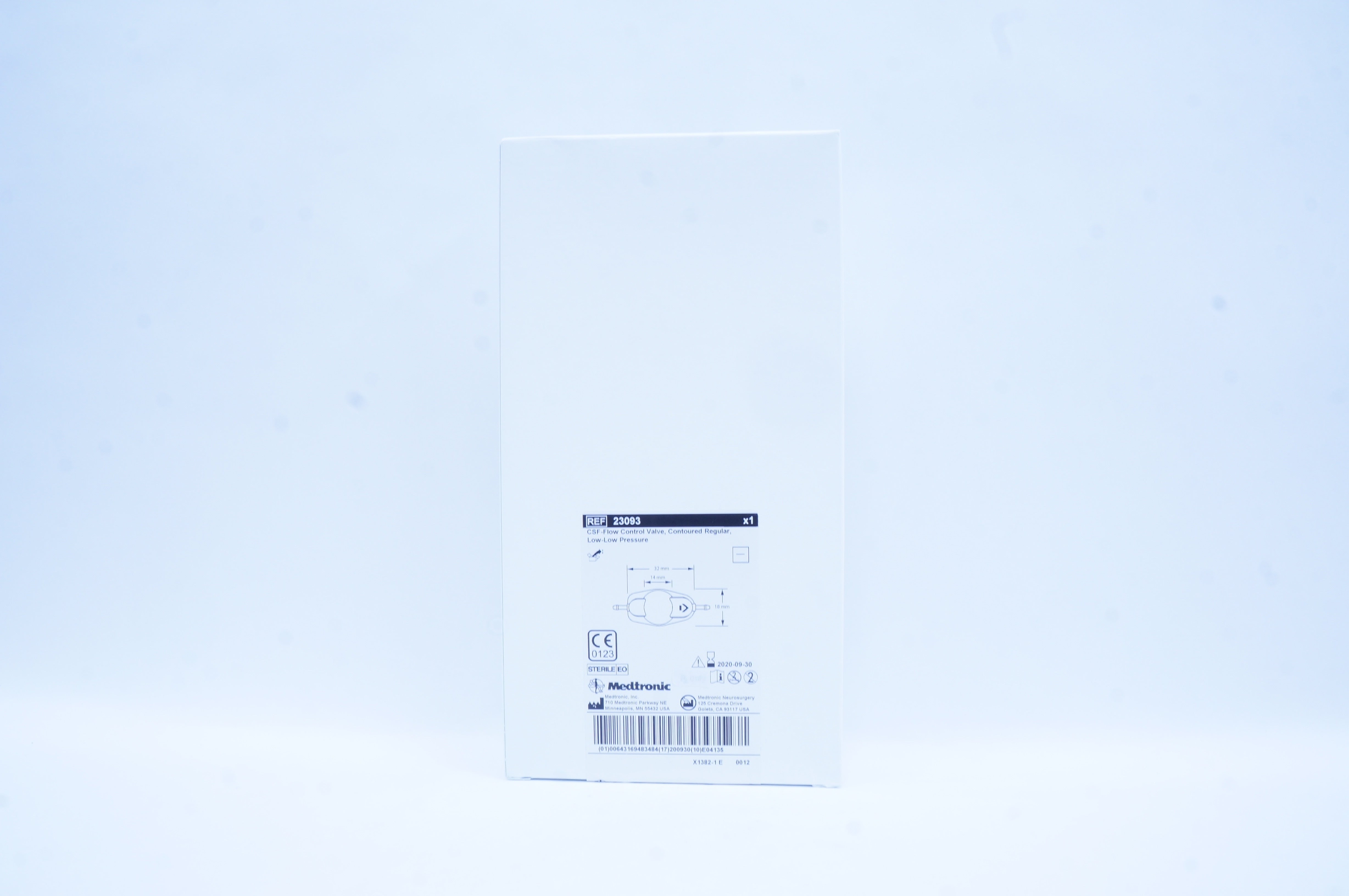 Medtronic 23093 CSF-Flow Control Valve, Contoured Regular  32 x 14 x 18 mm (x)