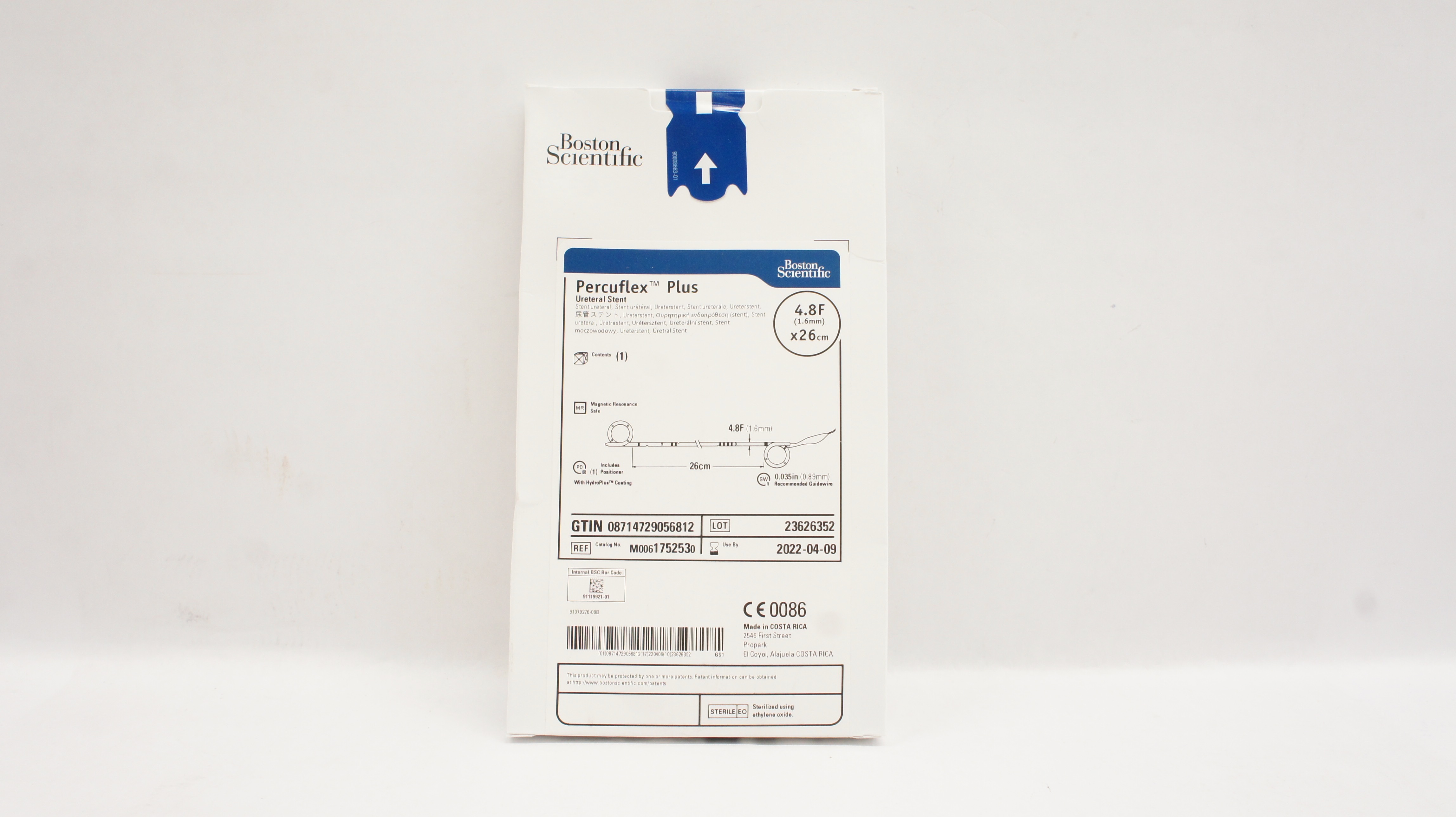 Boston Scientific 175253 Percuflex Plus Ureteral Stnt 4.8F x 26cm (x)