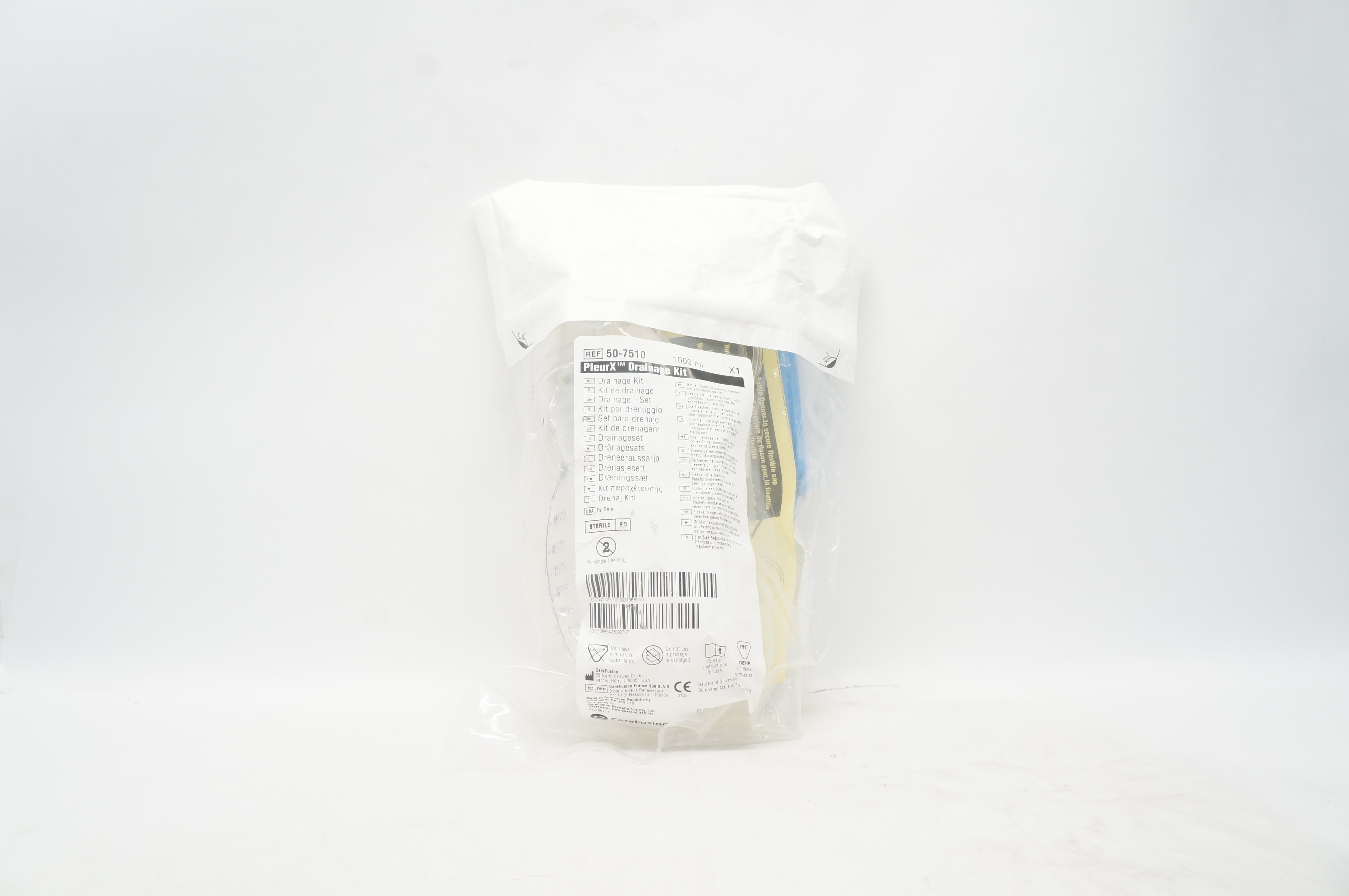 CareFusion 50-7510 PleurX Drainage Kit Procedure Pack 1000ml