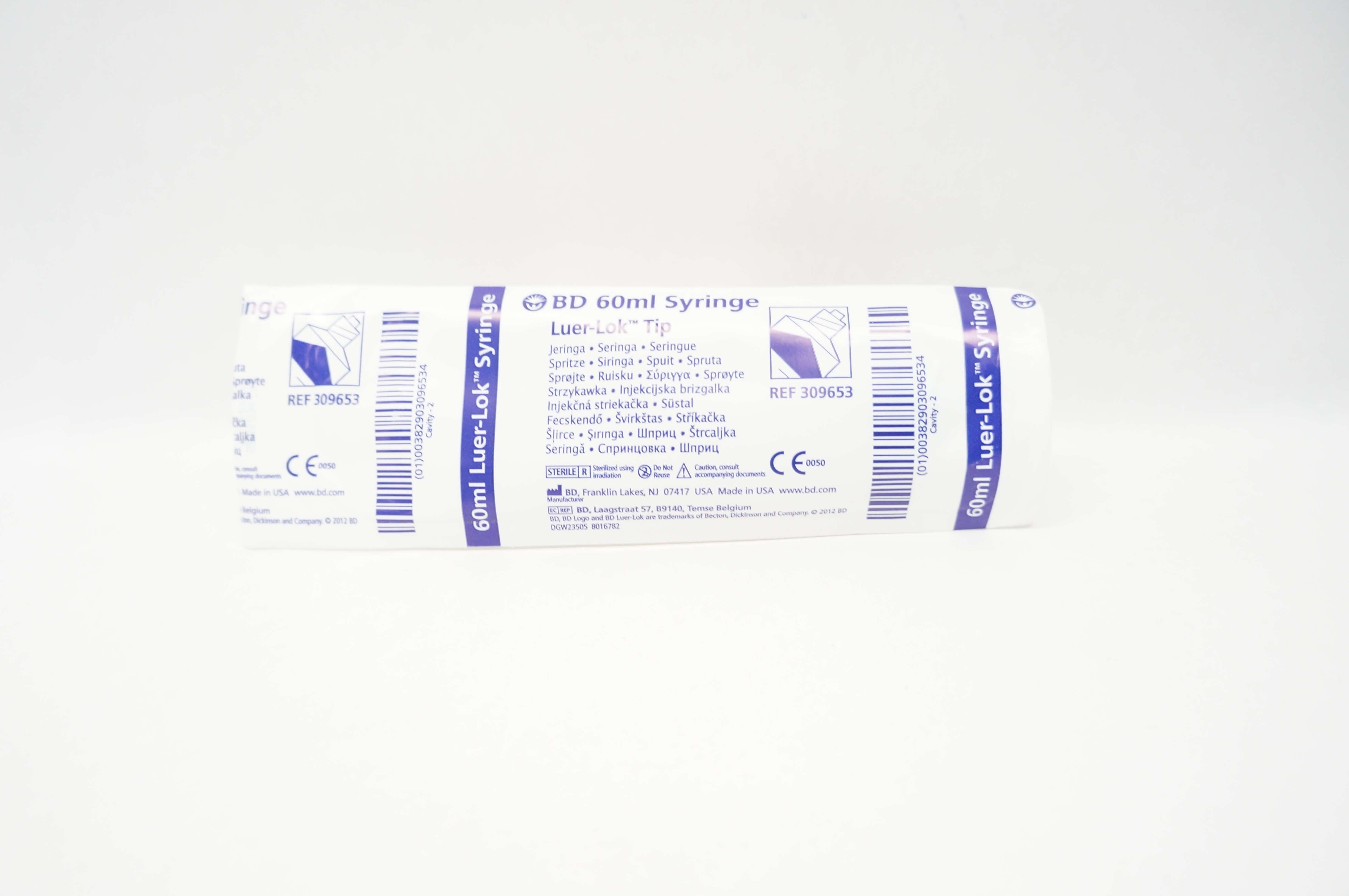 BD 309653 Luer-Lok Tip, Syringe 60ml (x)