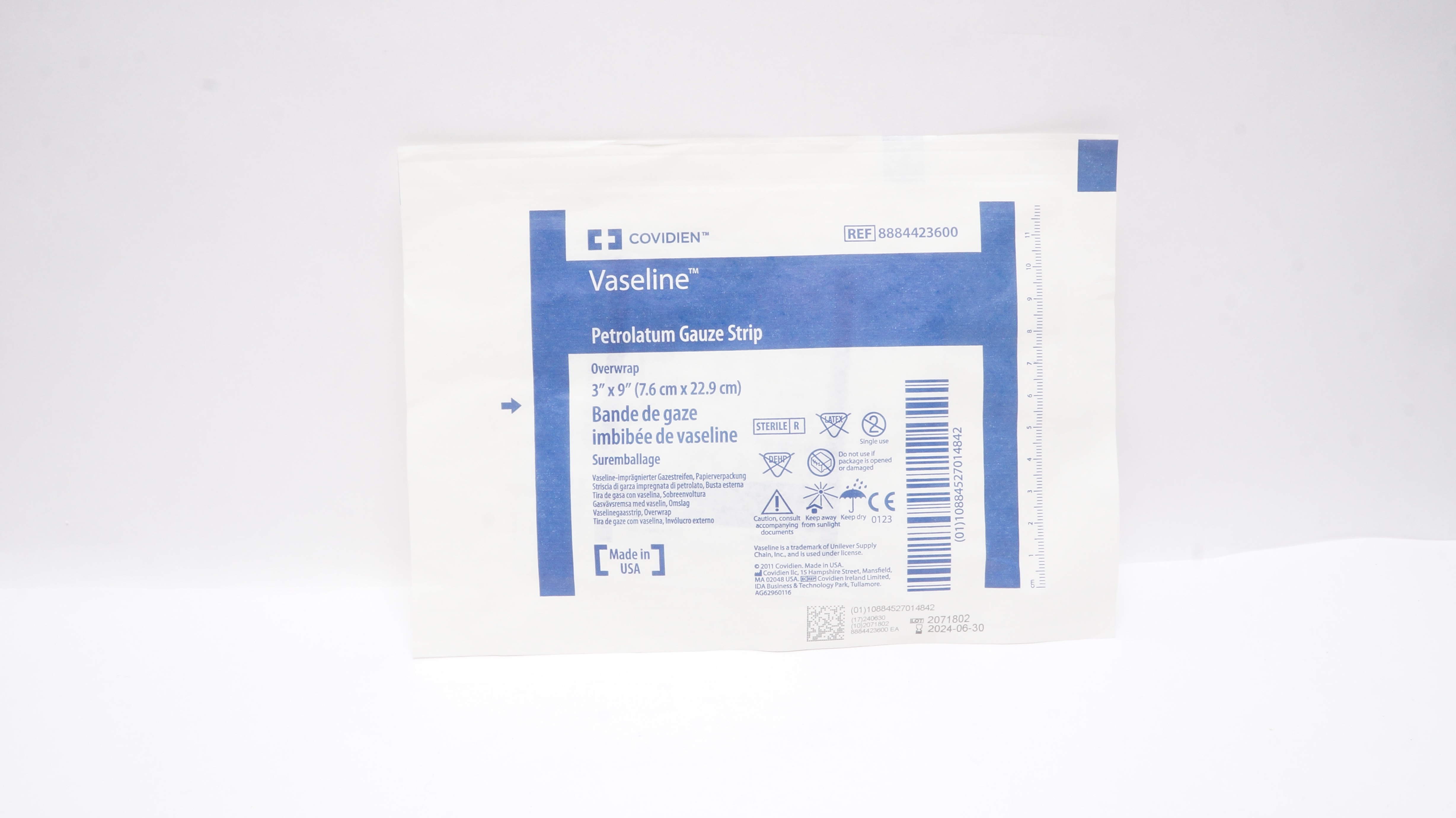 Covidien 8884423600 Vaseline Petrolatum Gauze Strip 3inch x 9inch