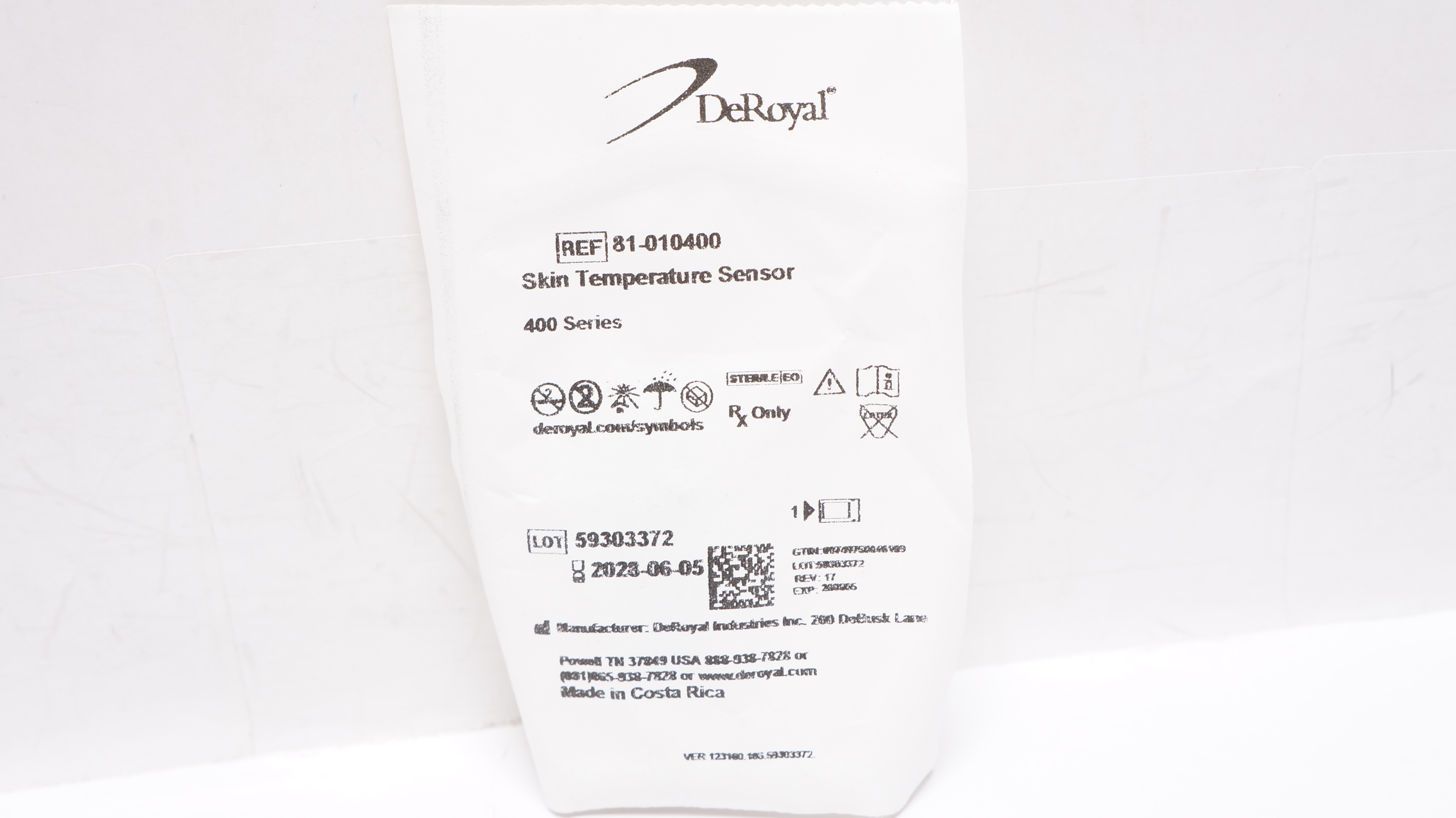 DeRoyal 81-010400 Skin Temperature Sensor 400 Series (x)
