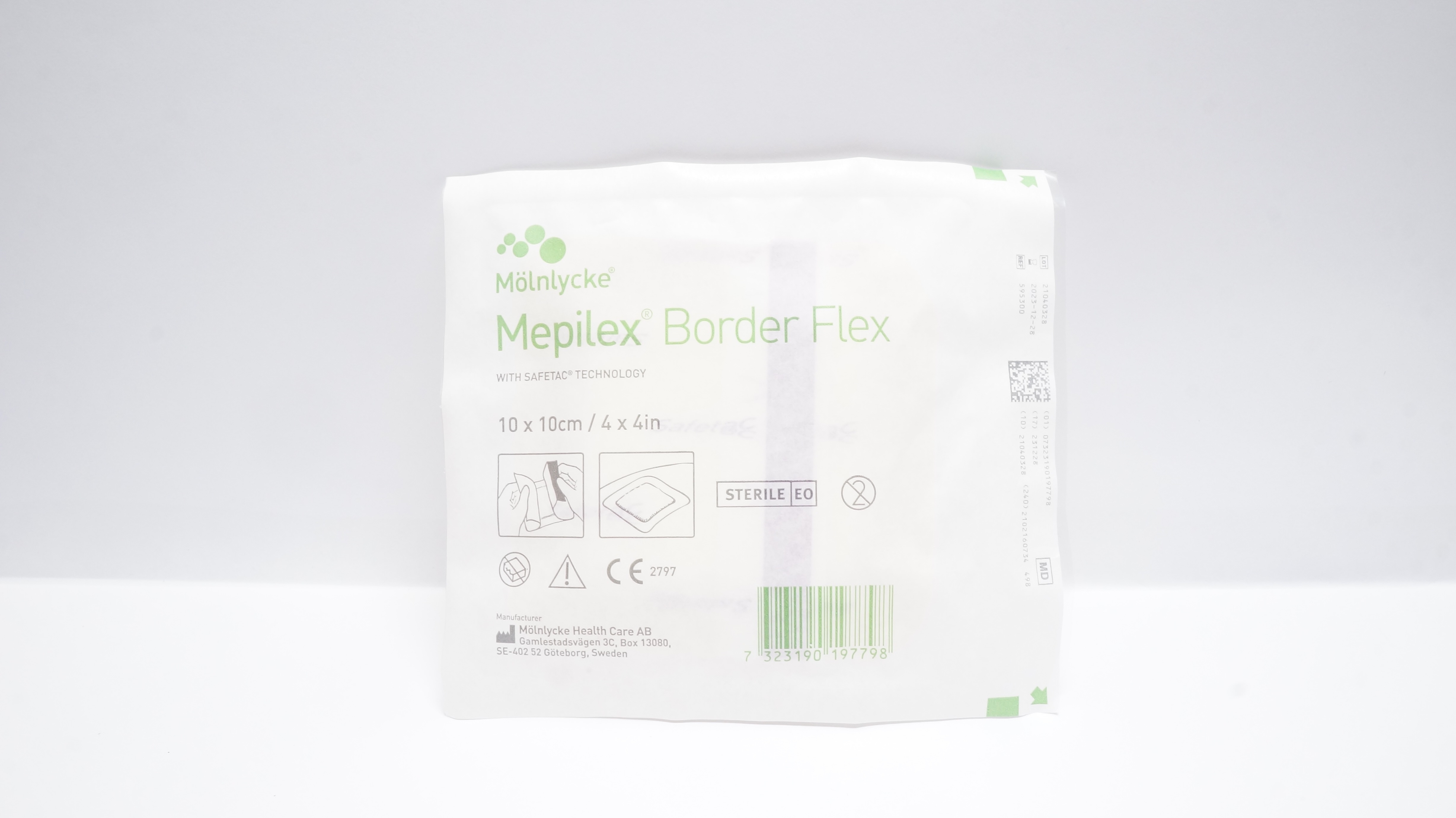 Molnlycke 595300 Mepilex Border Flex w/Safetac Technology 4inch x 4inch (x)