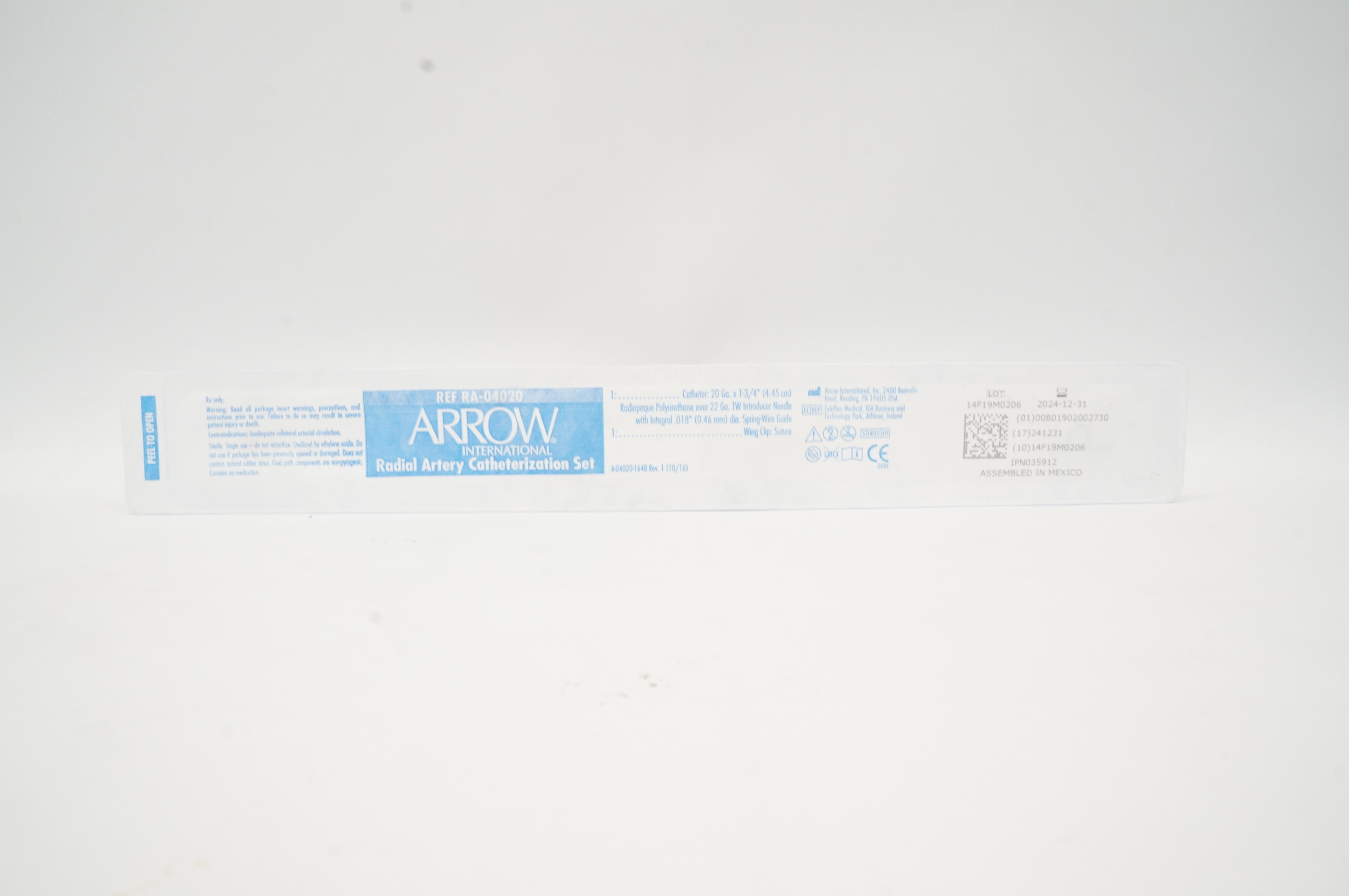 Arrow RA-04020 Radial Artery Catheterization Set 20Ga x 1-3/4inch (x)